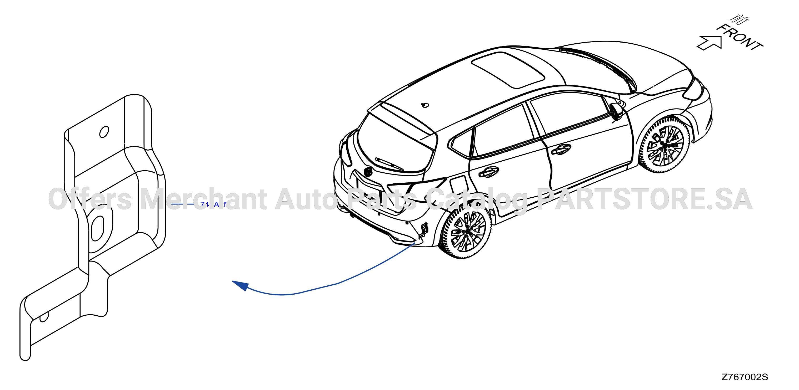 Body Side Fitting Bracket Sensor Mounting