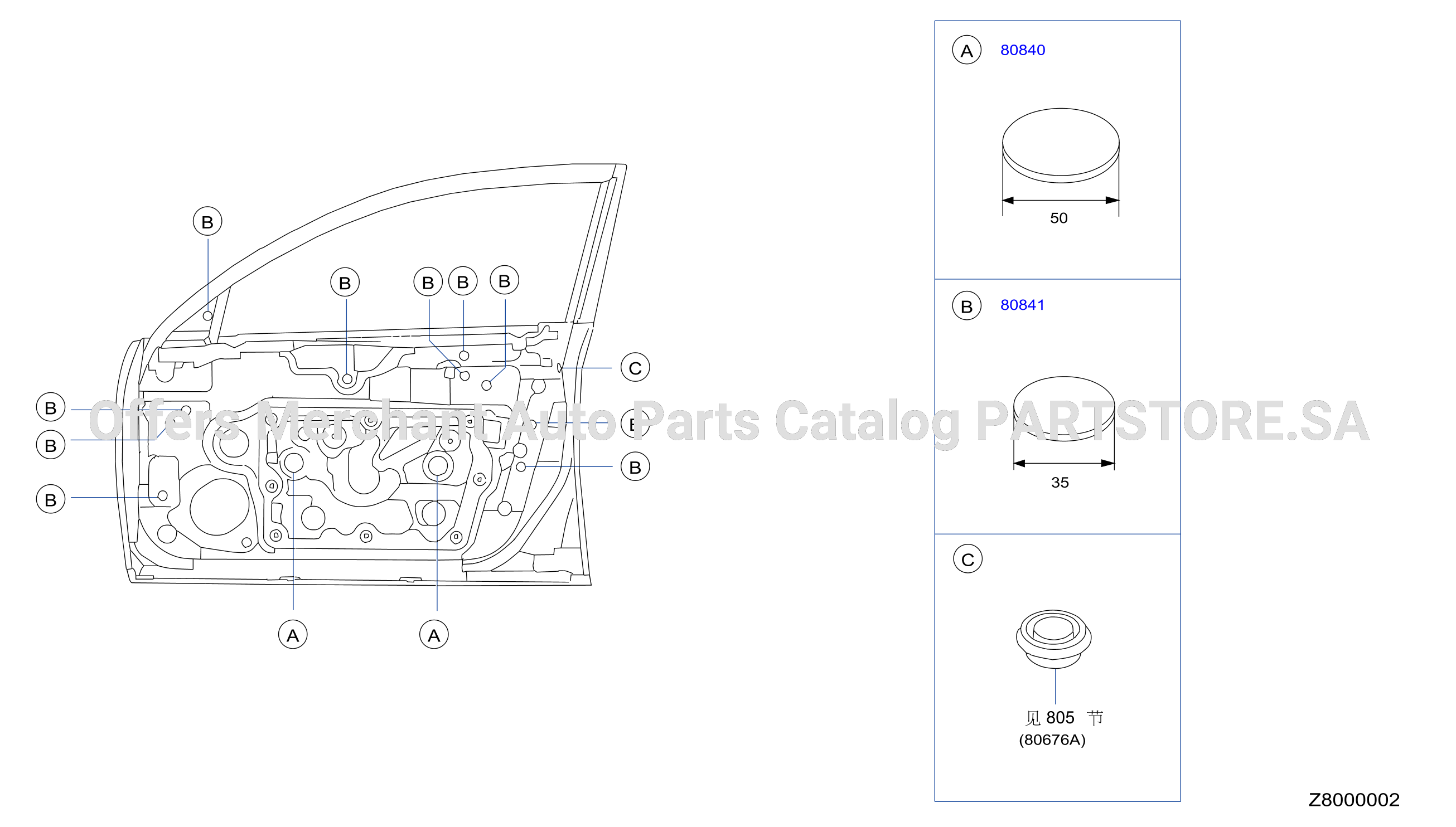 Front Door Panel Fitting Cover