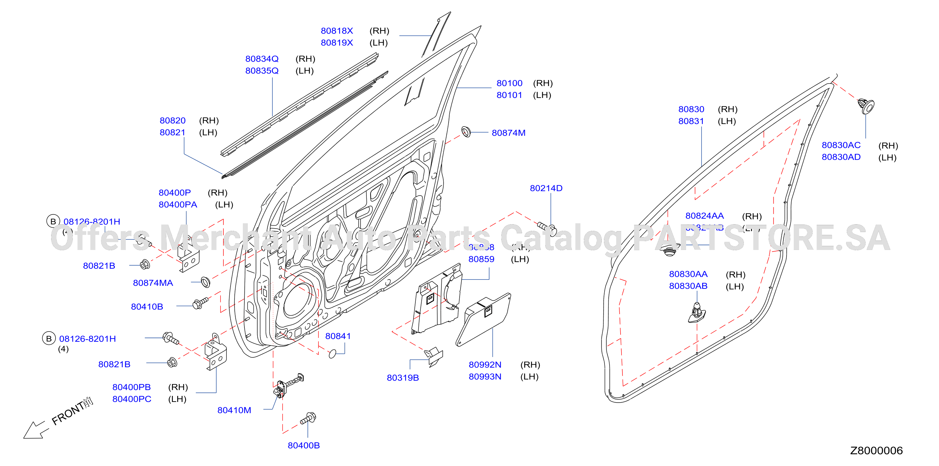 Front Door Panel Fitting