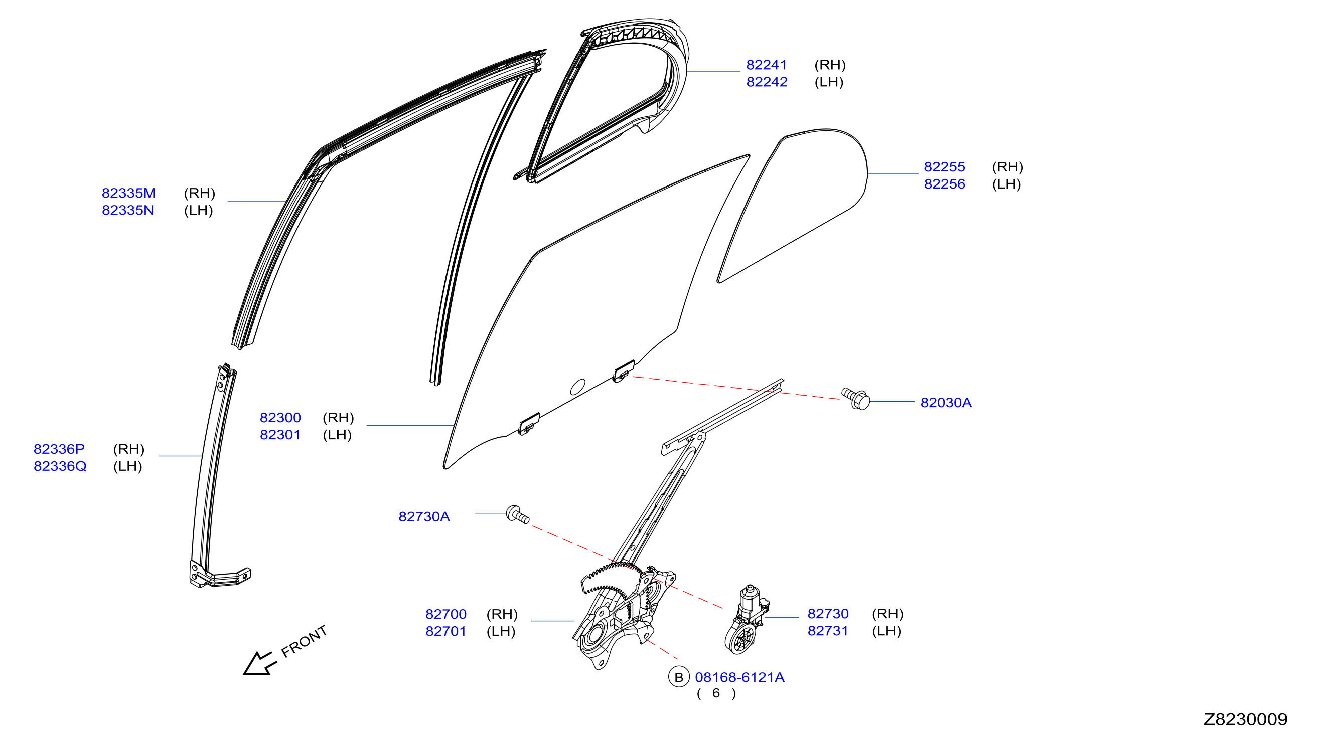 Rear Door Window Regulator