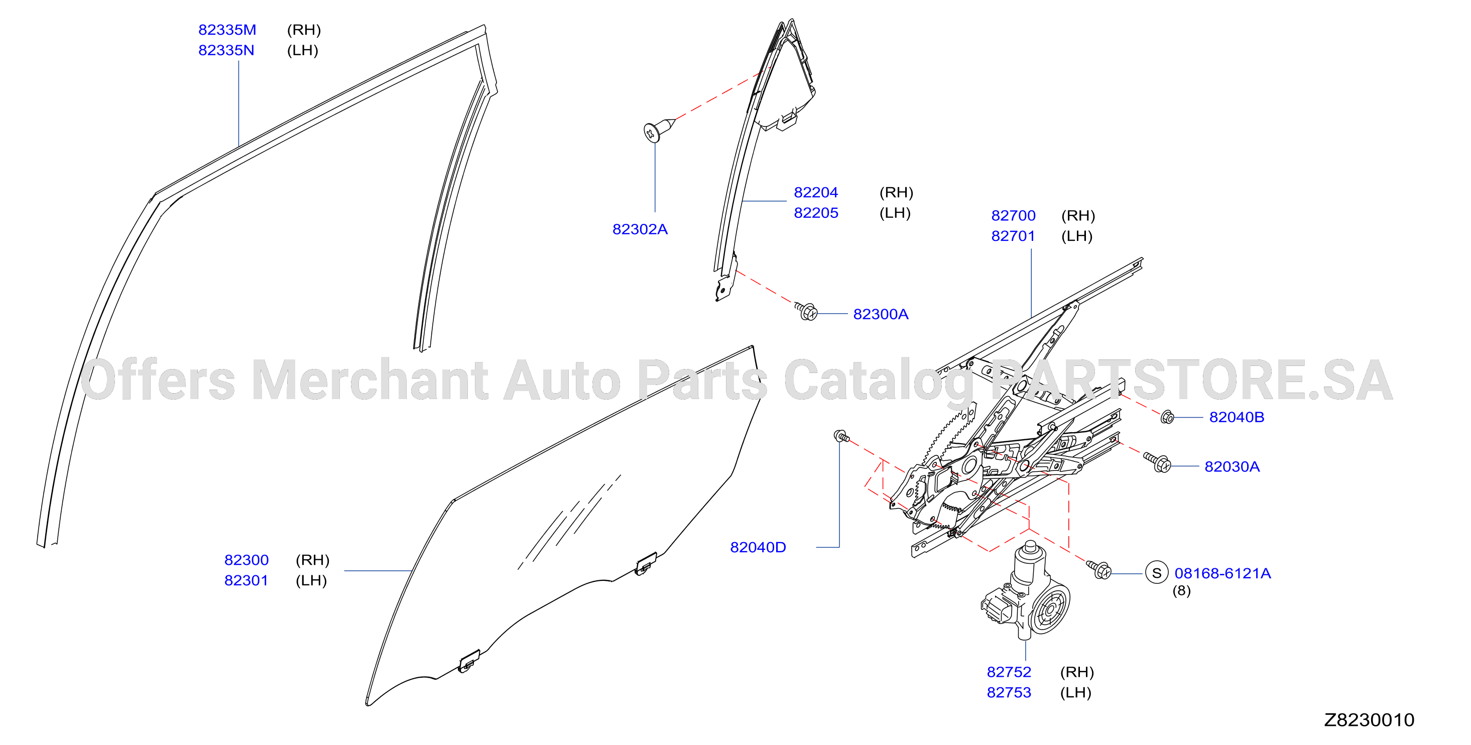 Rear Door Window Regulator