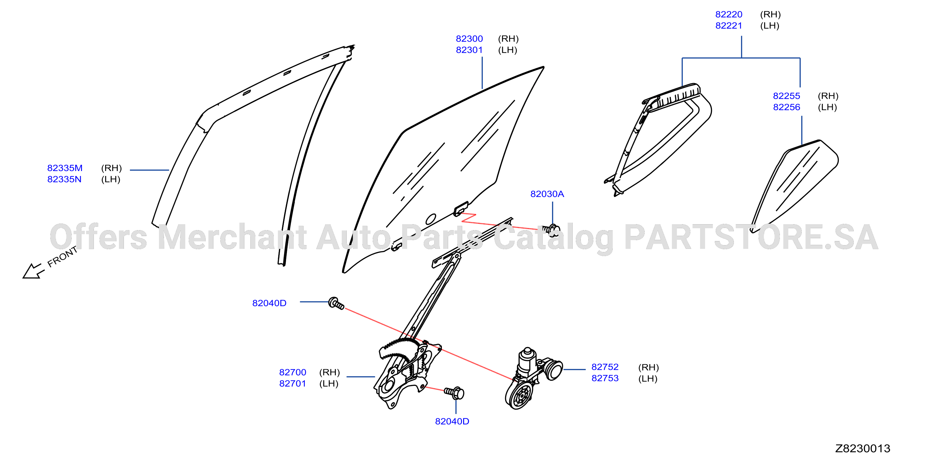 Rear Door Window Regulator