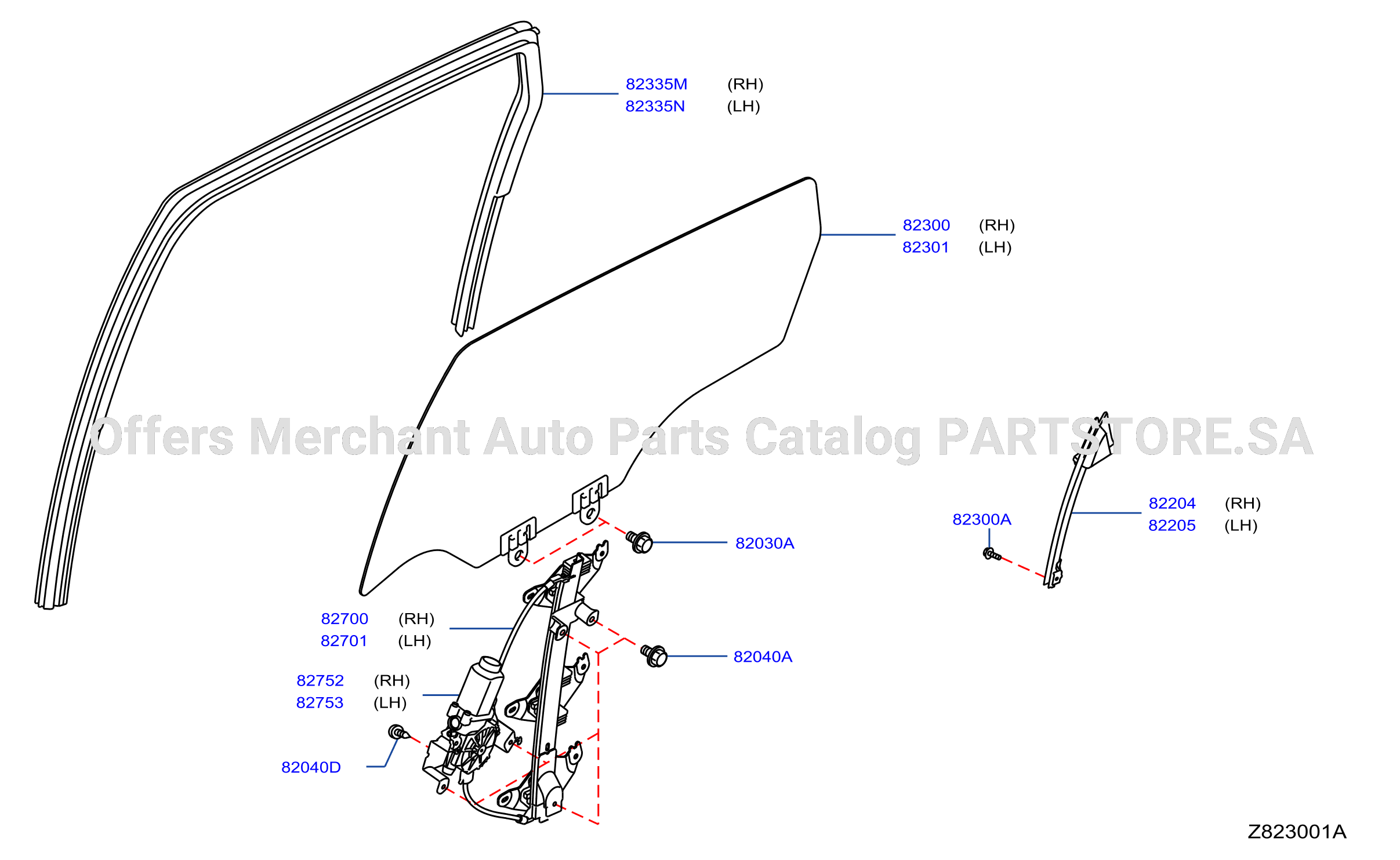 Rear Door Window Regulator