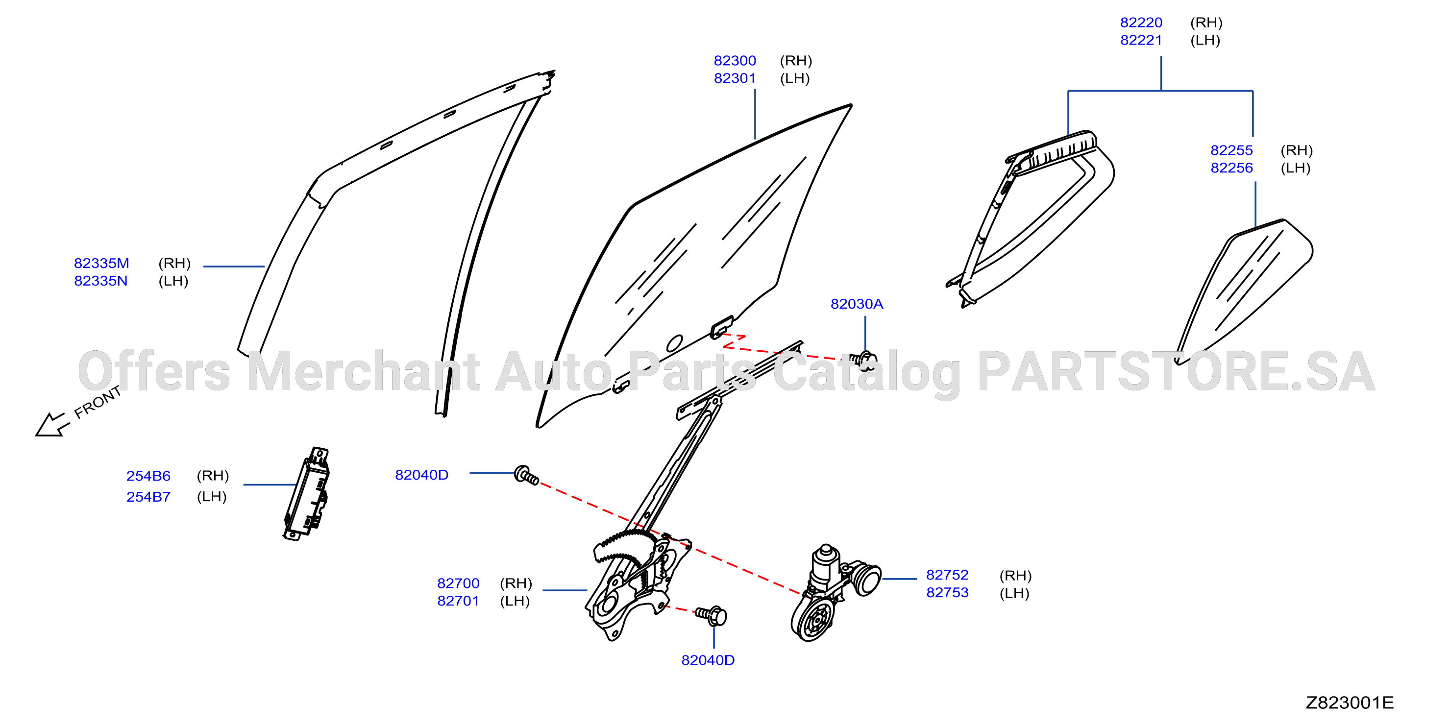 Rear Door Window Regulator