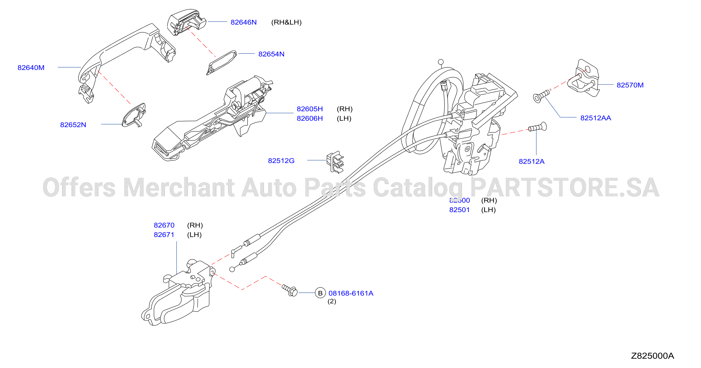 Rear Door Lock Handle