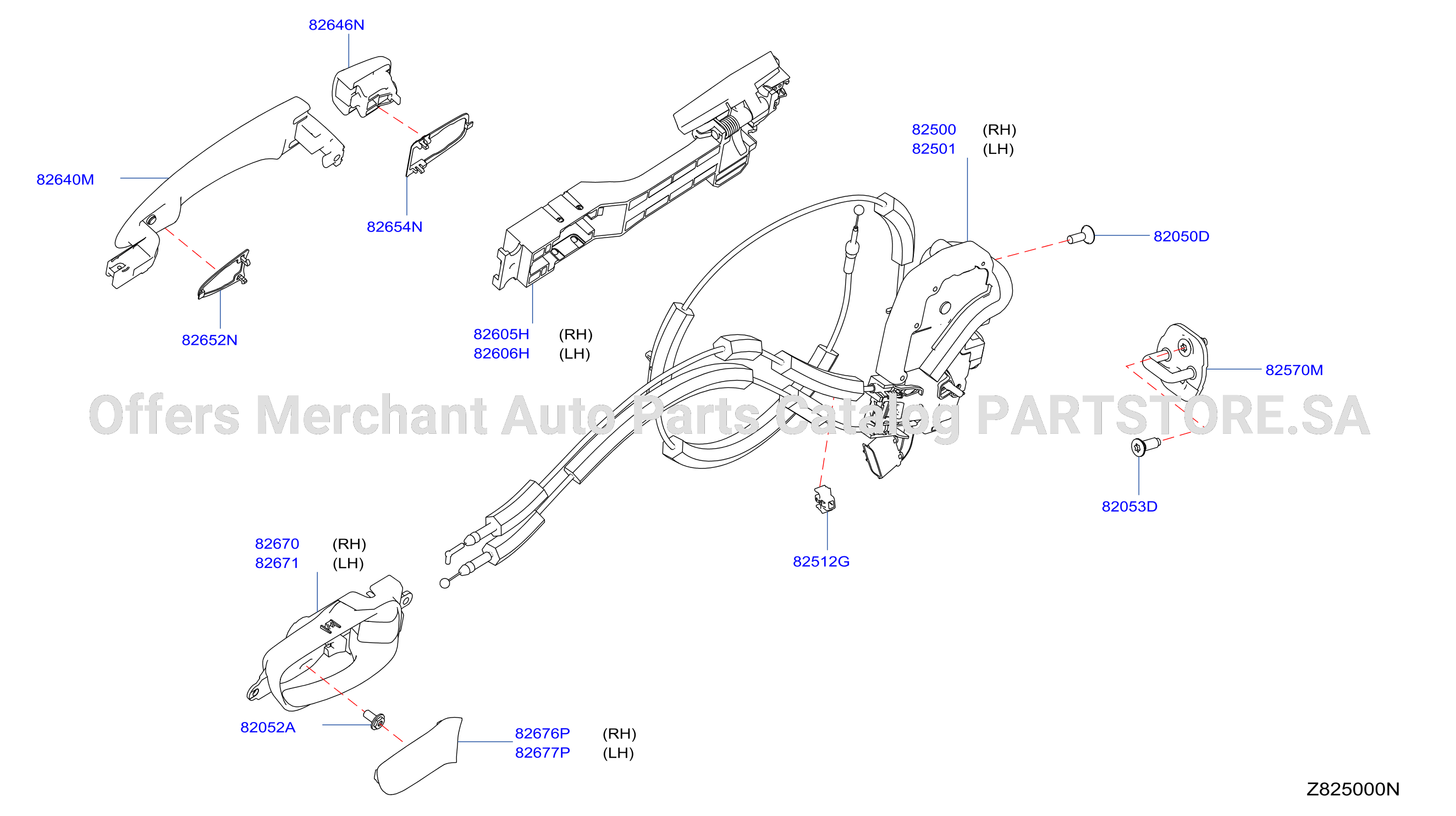 Rear Door Lock Handle