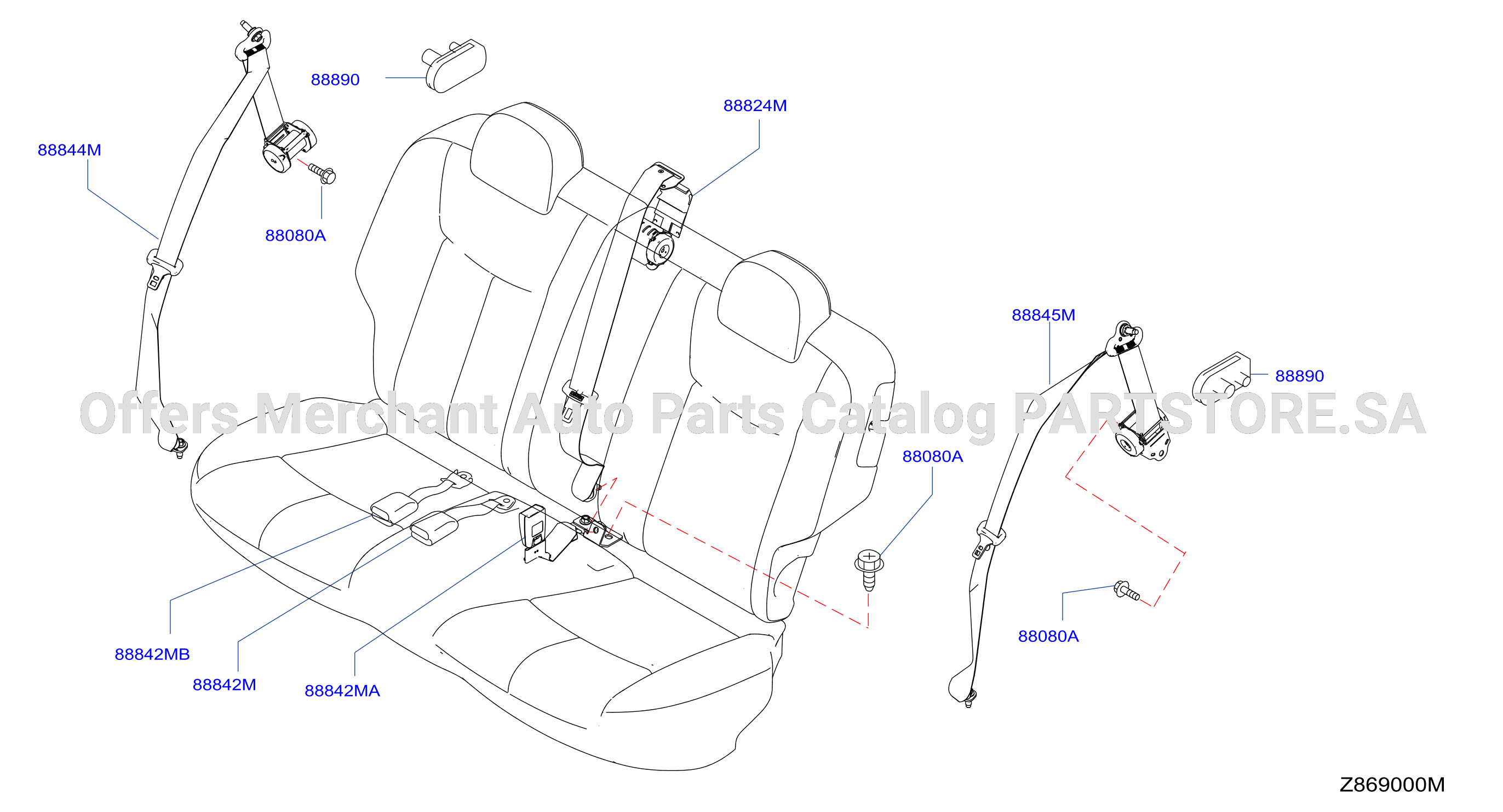 Rear Seat Belt