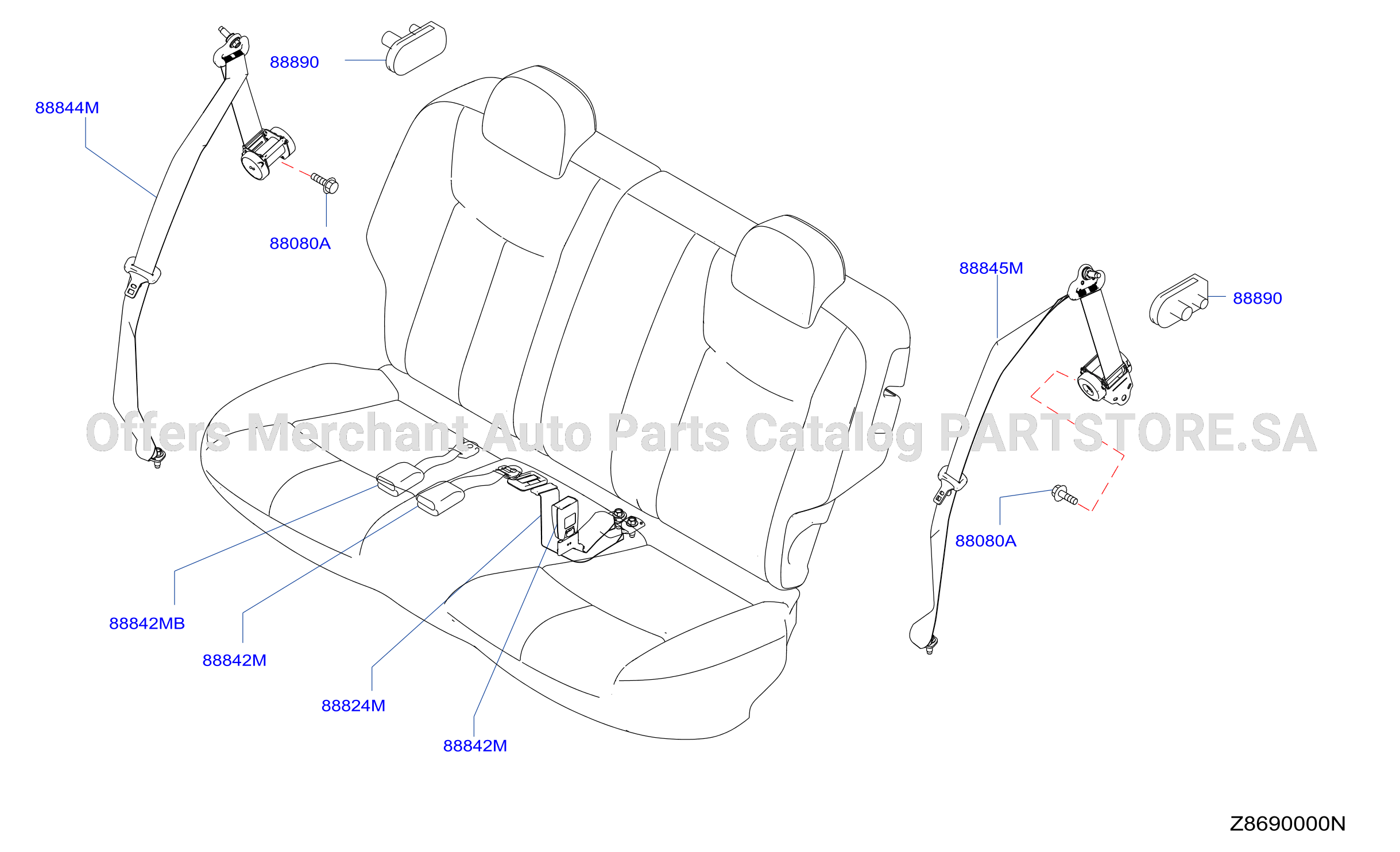 Rear Seat Belt