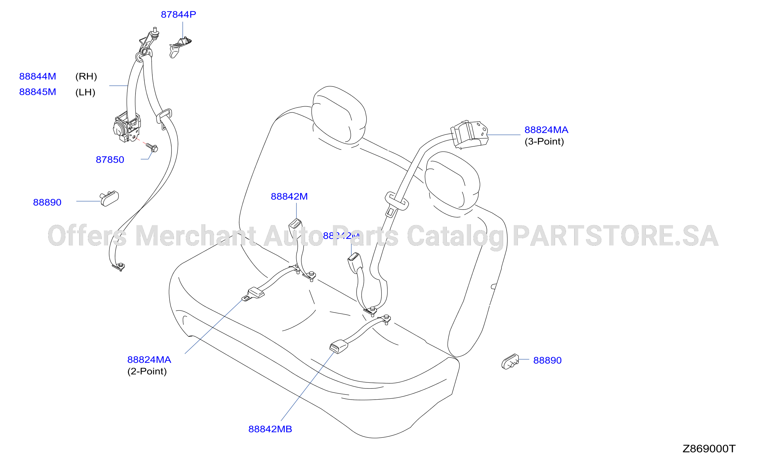 Rear Seat Belt