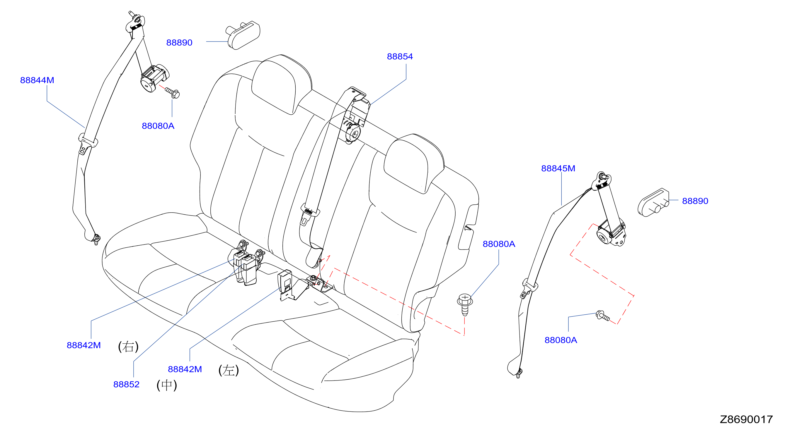 Rear Seat Belt