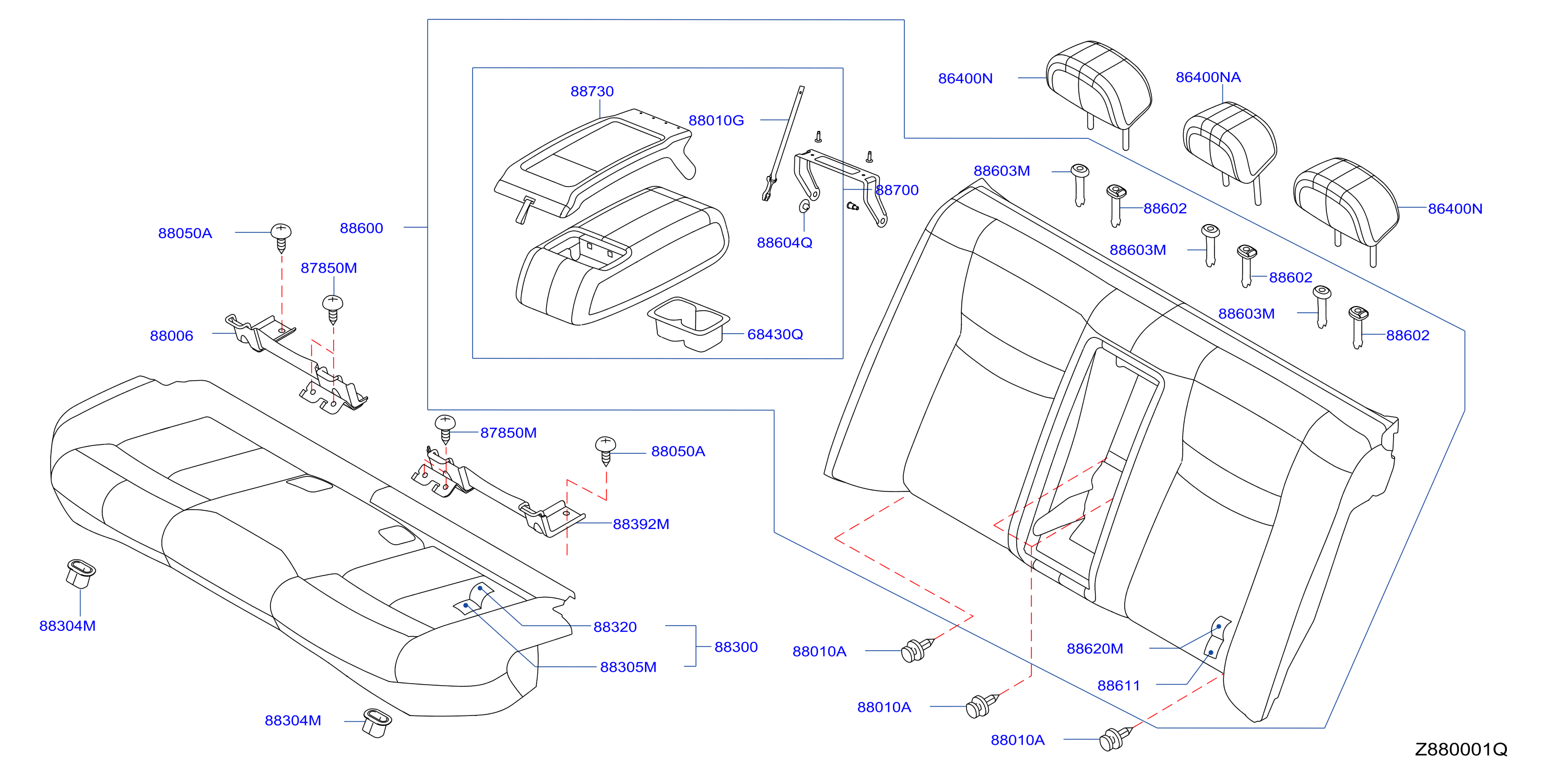 Rear Seat W / Armrest
