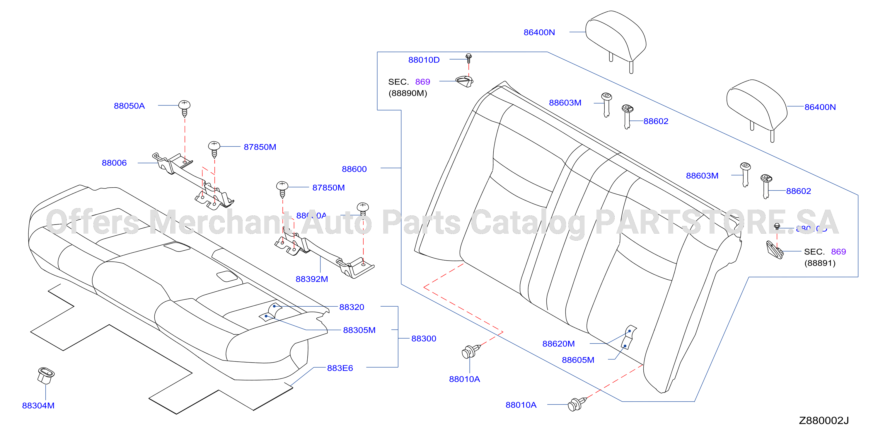 Rear Seat W / O Armrest