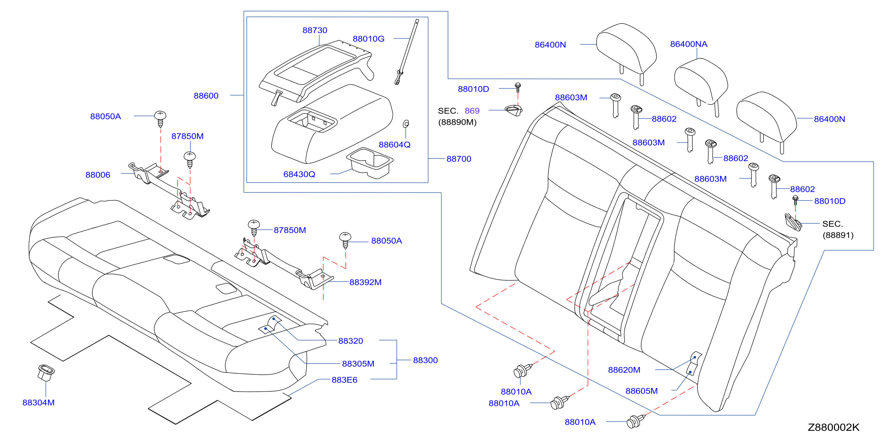 Rear Seat W / Armrest
