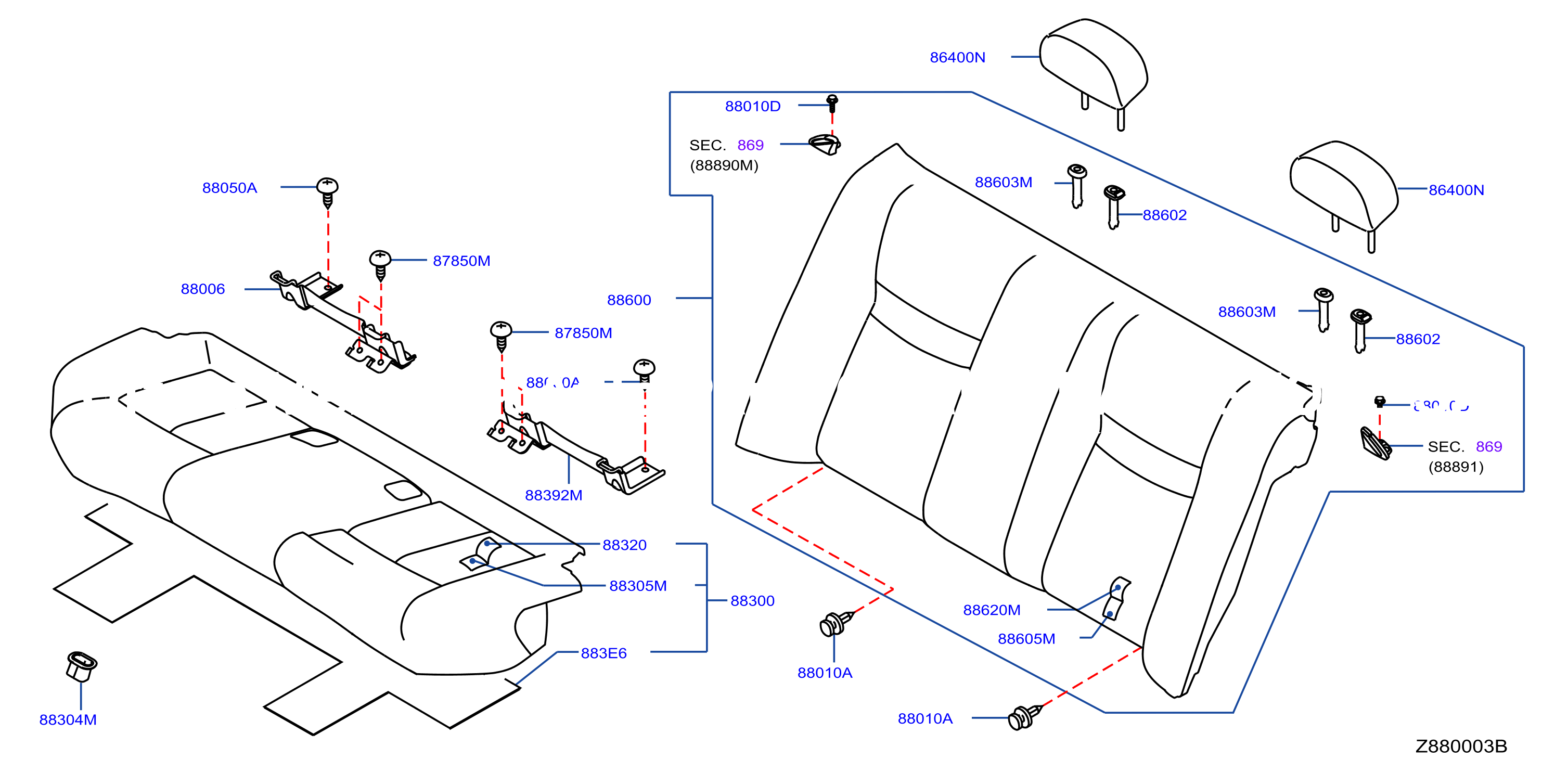 Rear Seat W / O Armrest