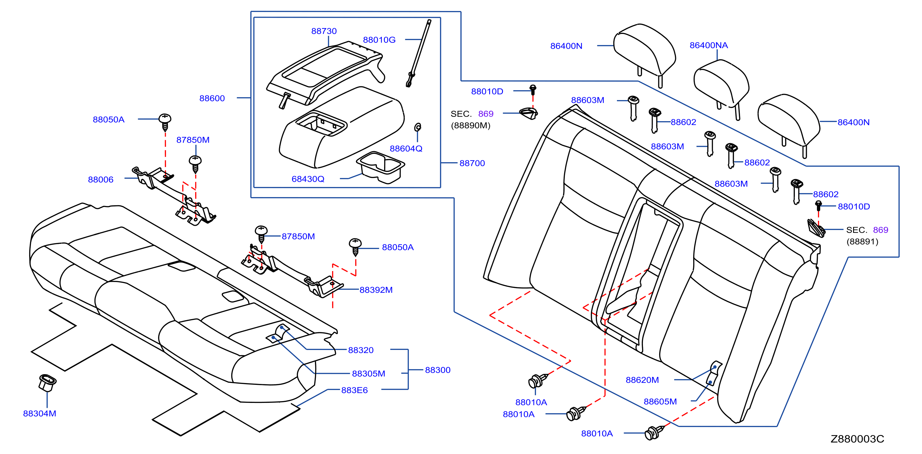 Rear Seat W / Armrest