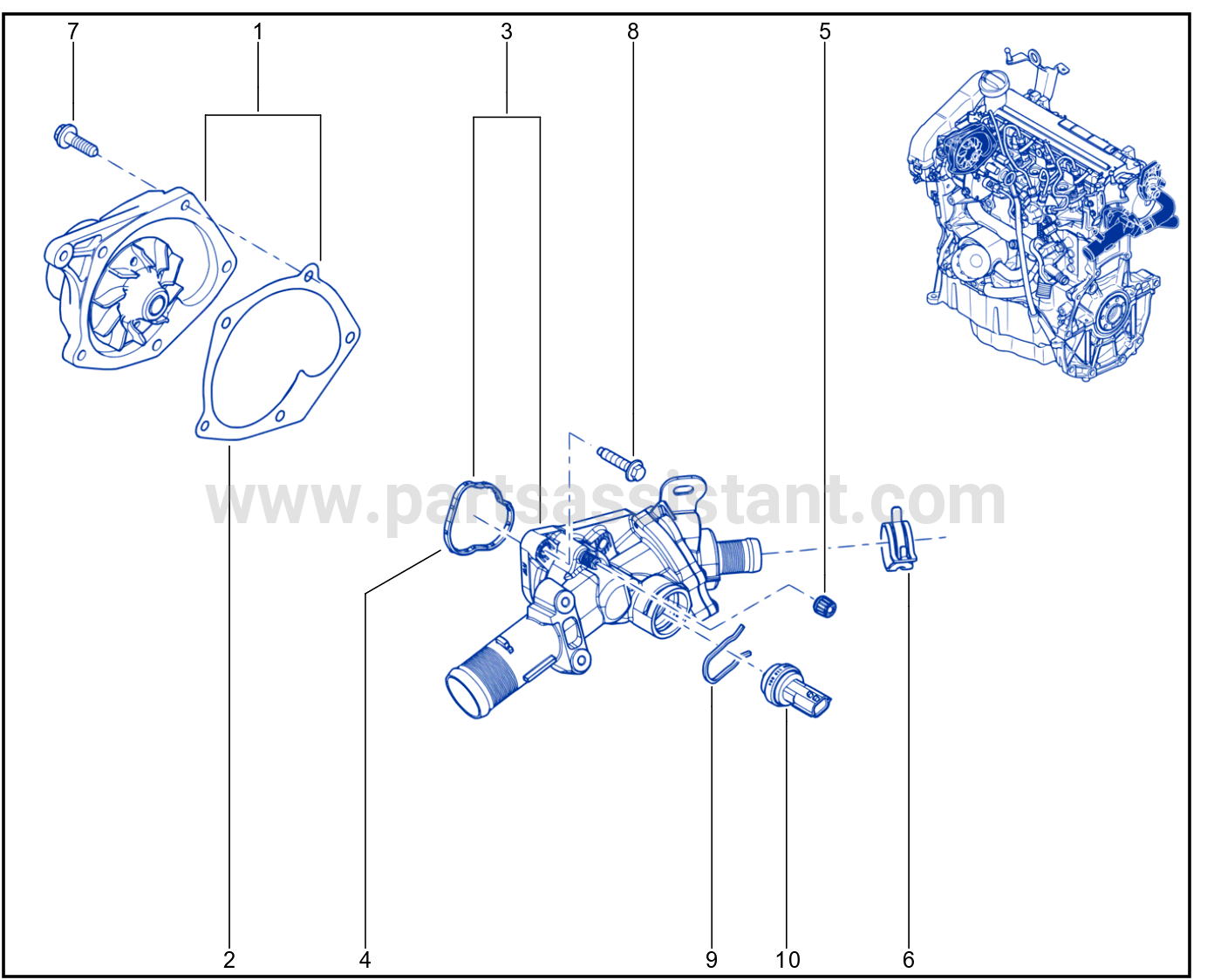 Water Pump - Coolant Unit - 101G-001-01