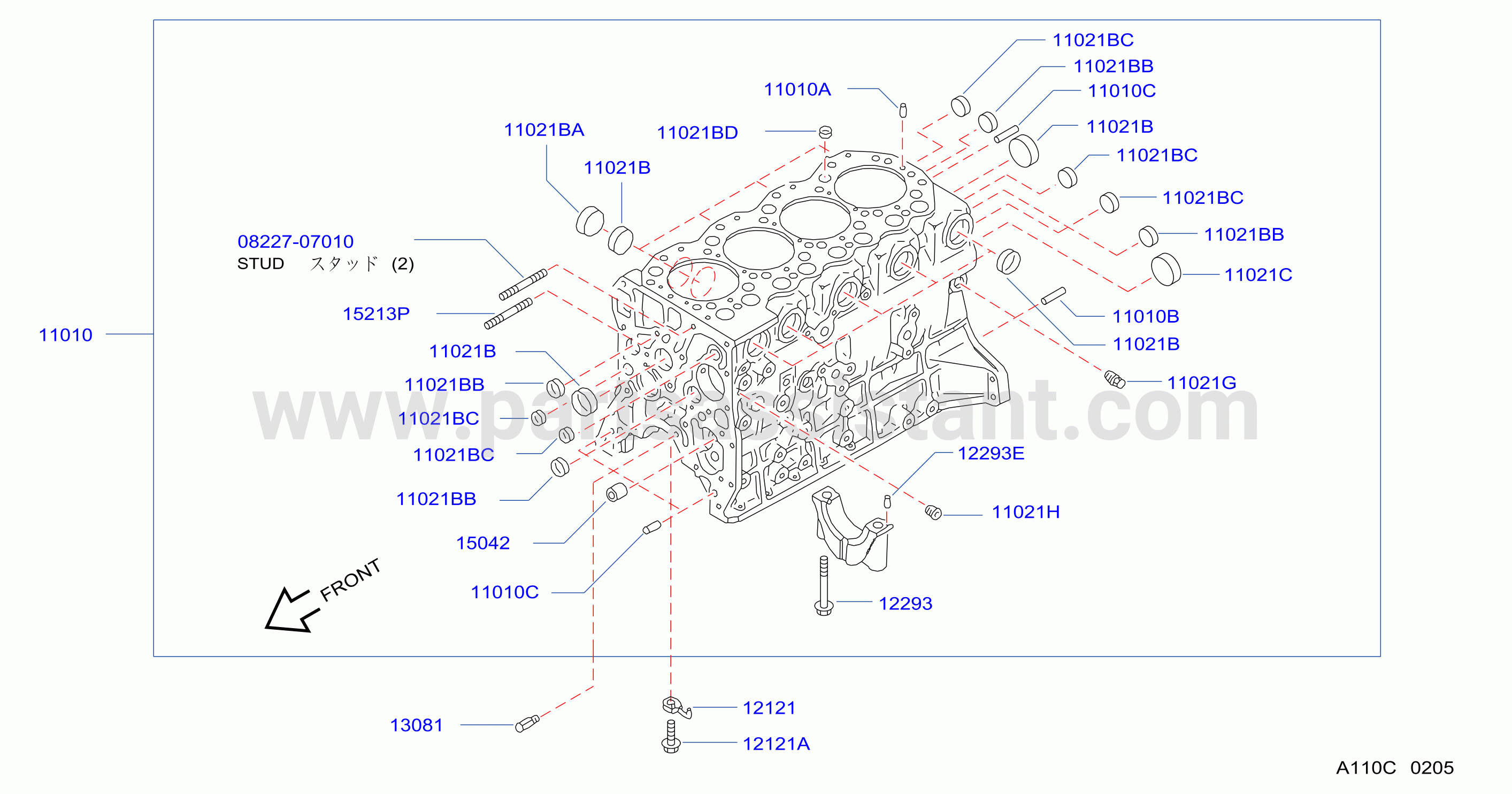 Cylinder Block Oil Pan Component Parts