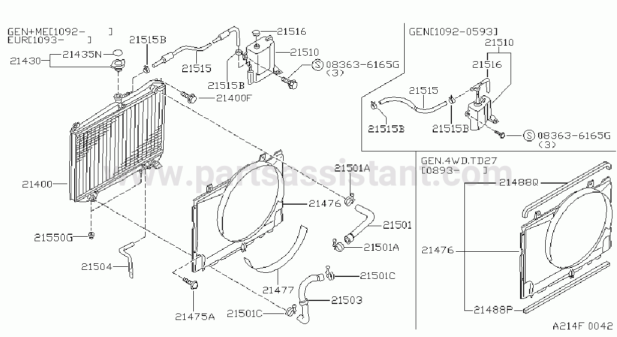 Radiator Shroud Inverter Cooling Fitting Parts