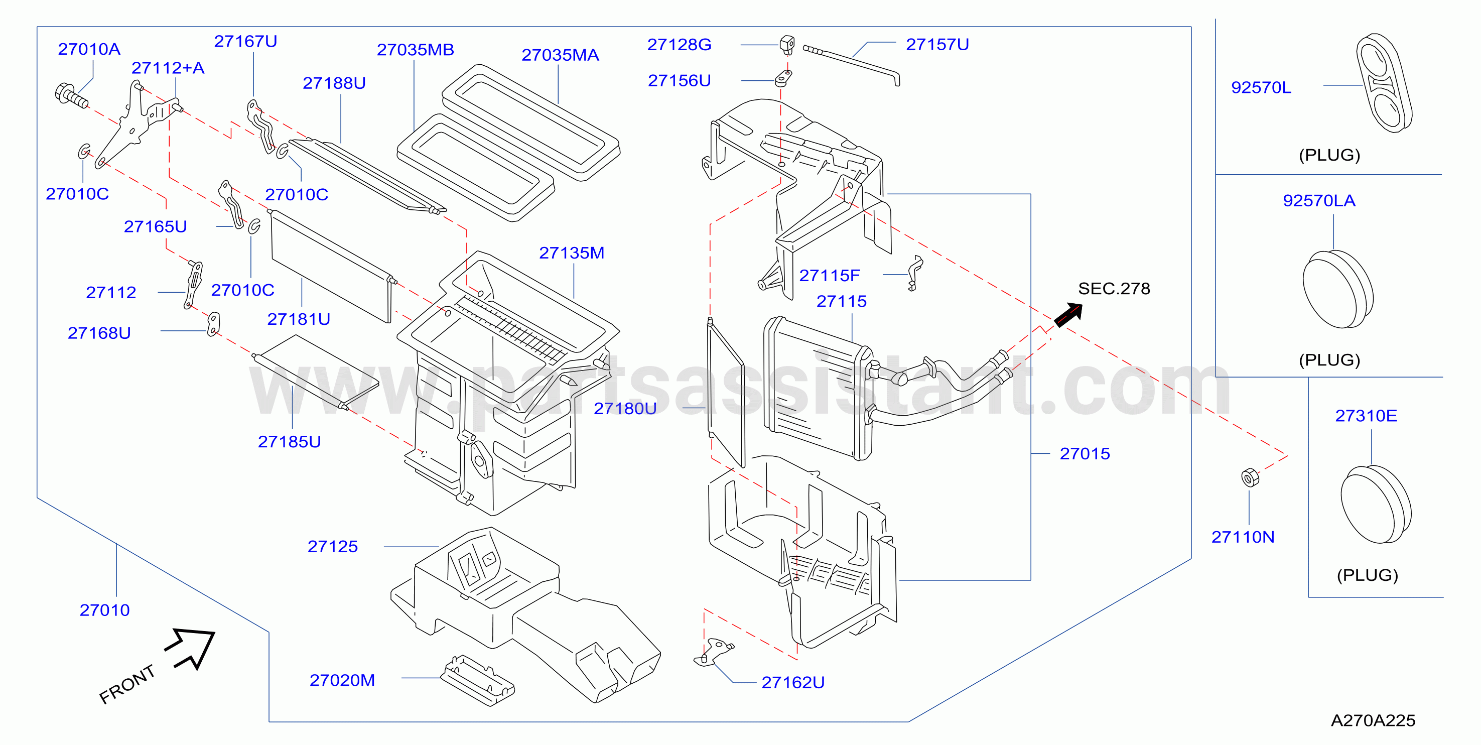Heater Blower Unit Front Heater Unit