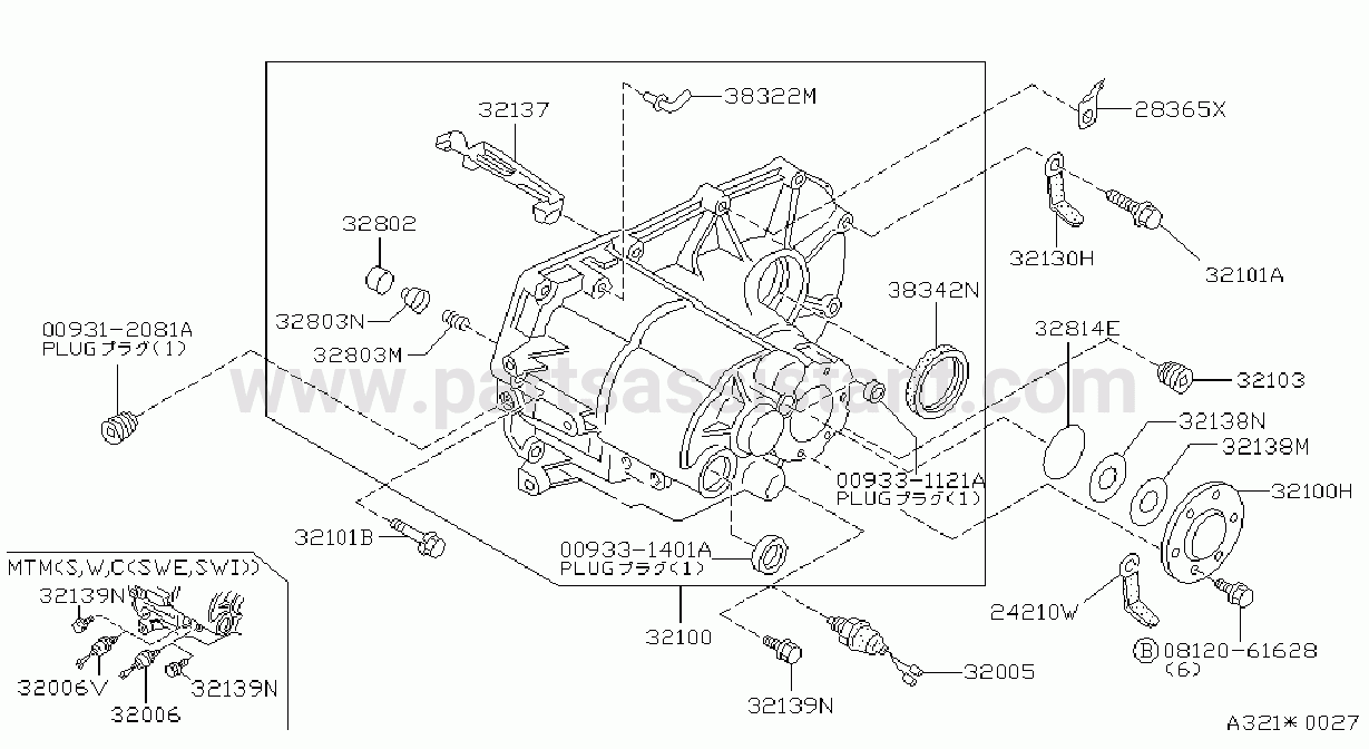 Transmission Case Clutch Release Transmission Case
