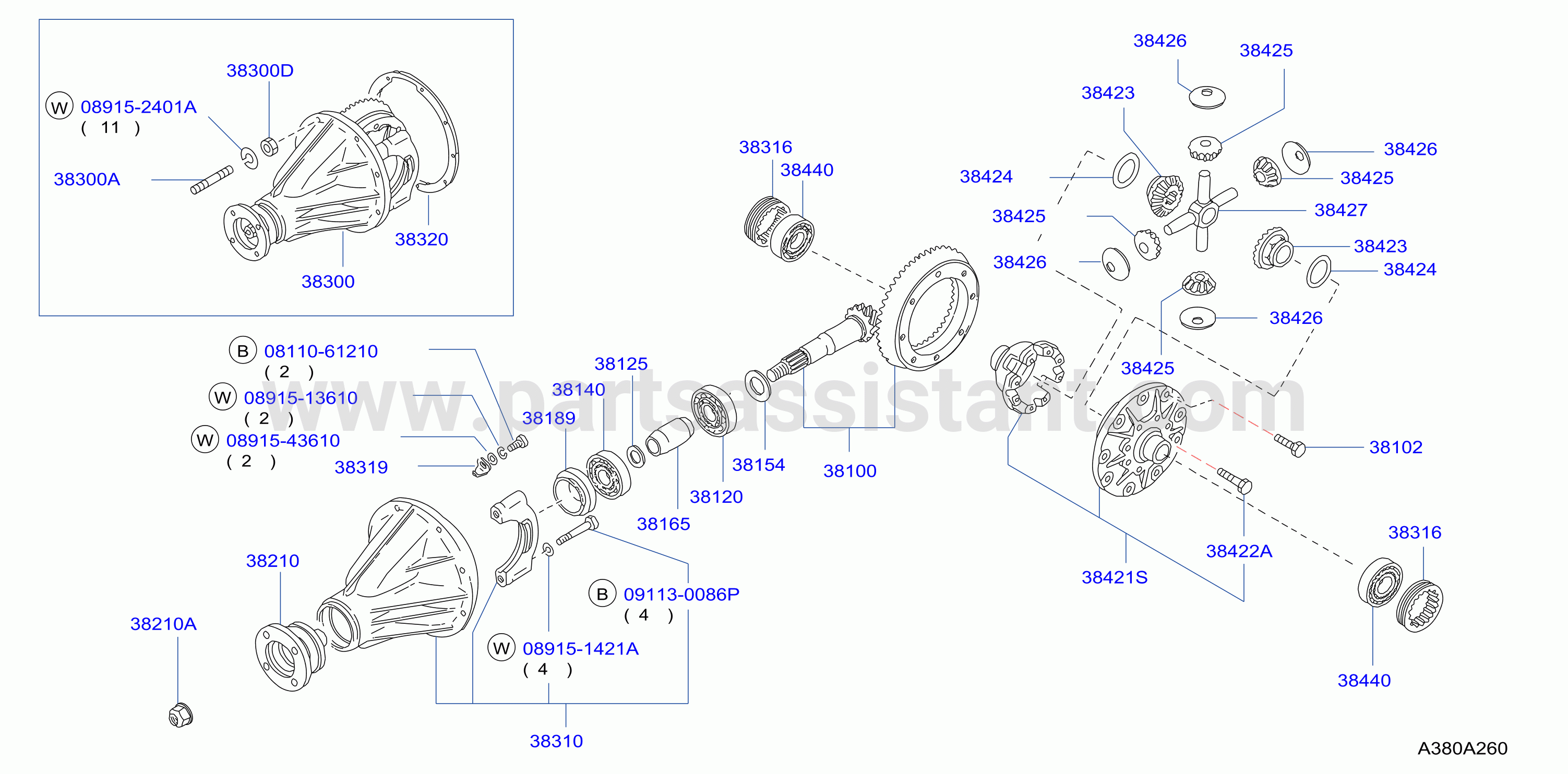 Rear Final Drive 4 Pinion