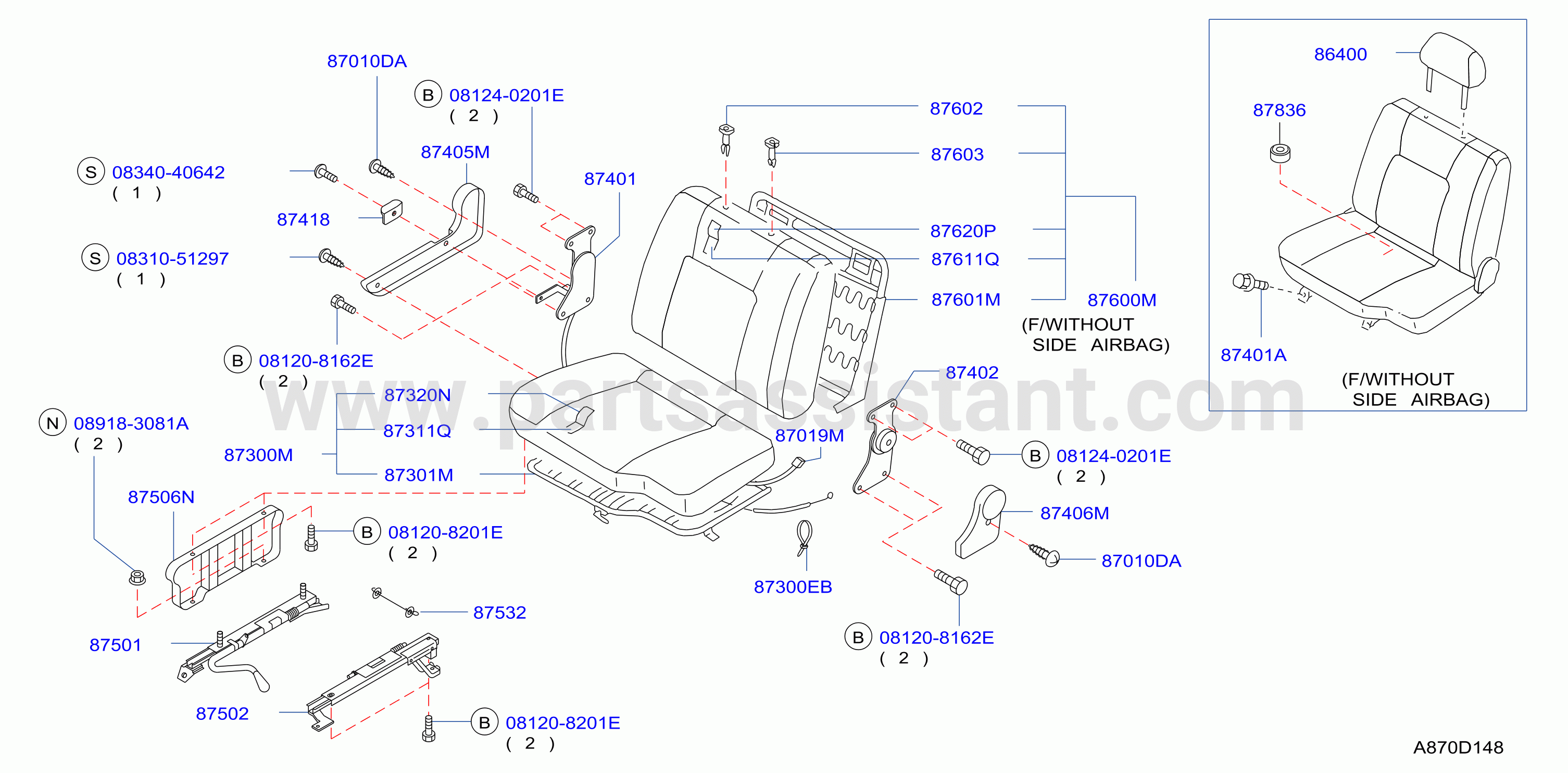 Front Seat Rh Manual Seat