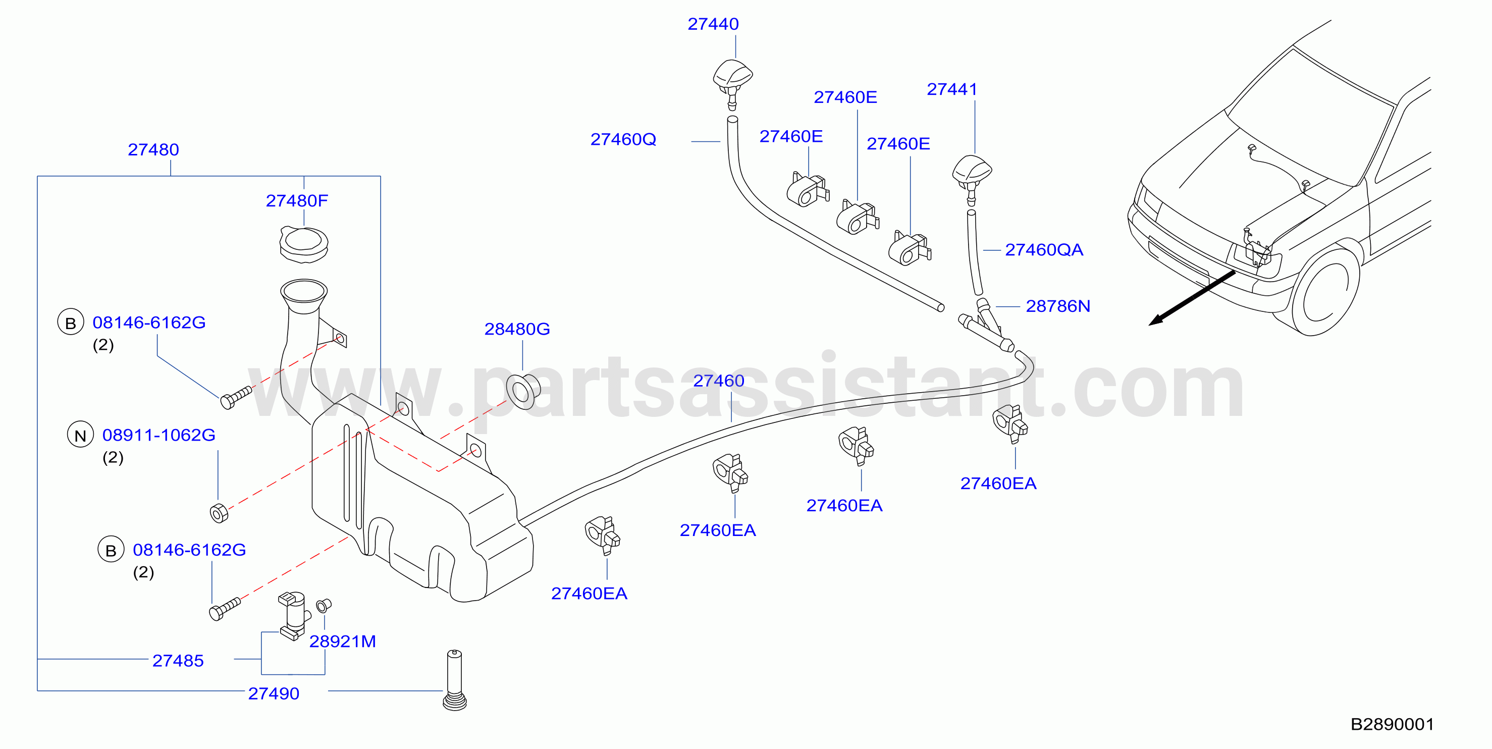 Windshield Washer Front