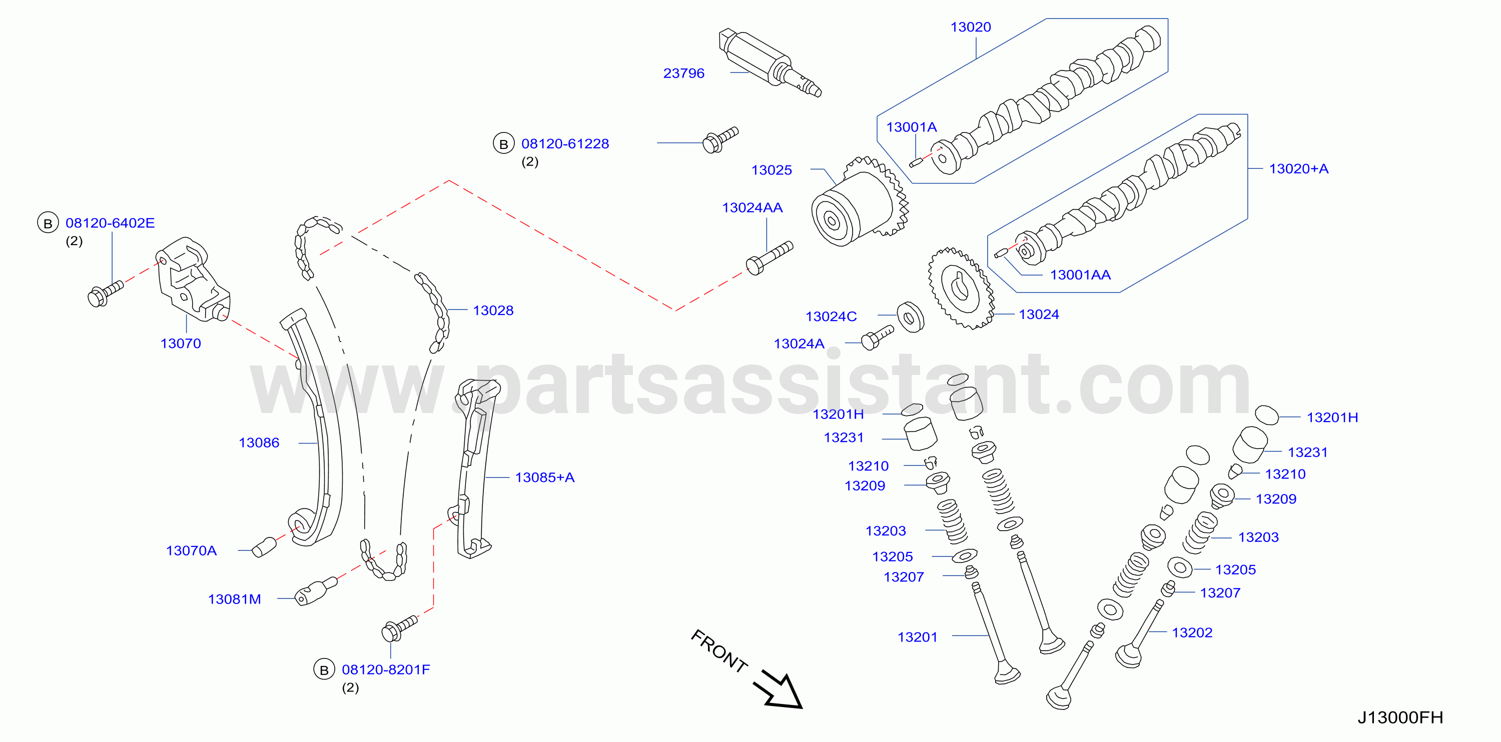 Camshaft Valve Mechanism Qg16De