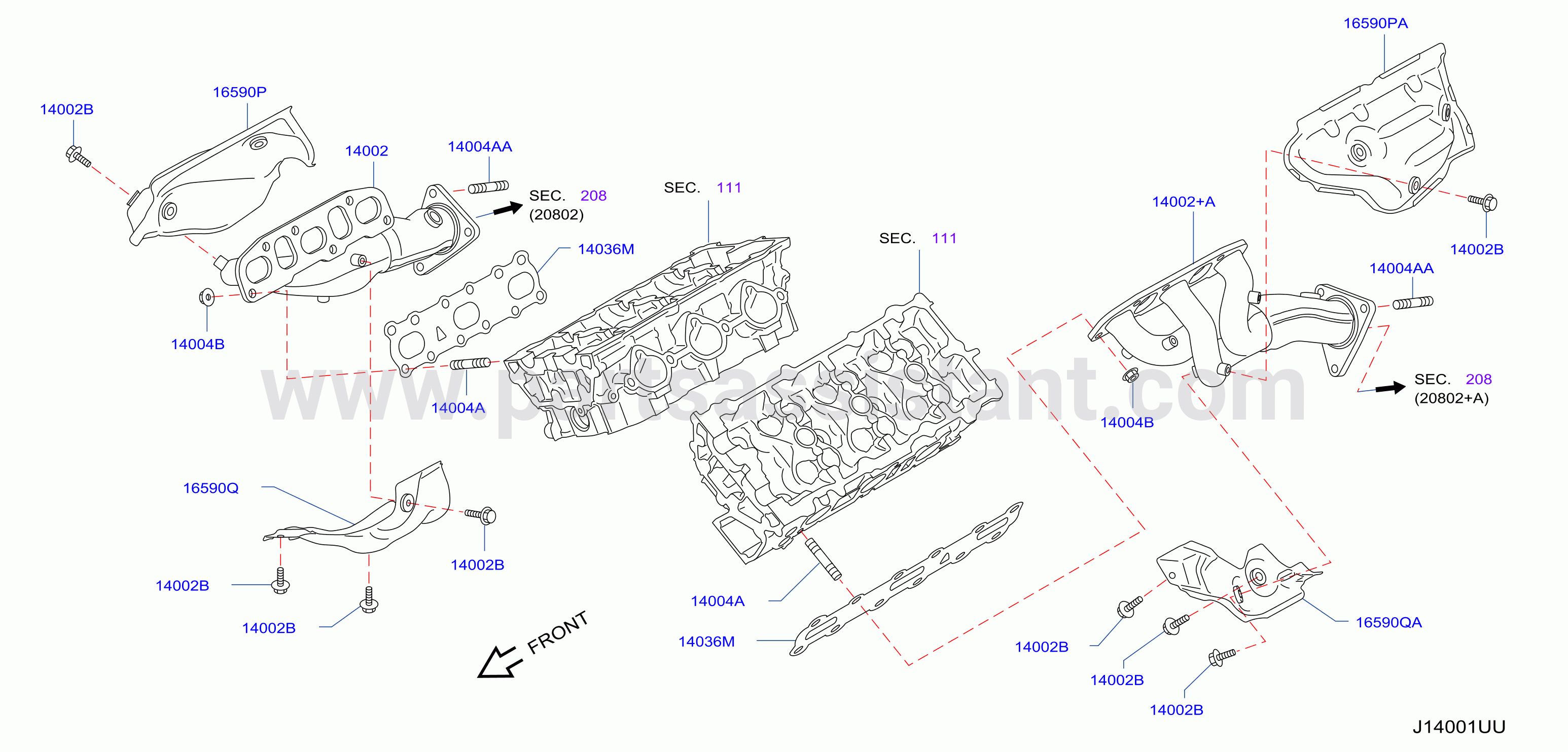 Manifold Exhaust Parts