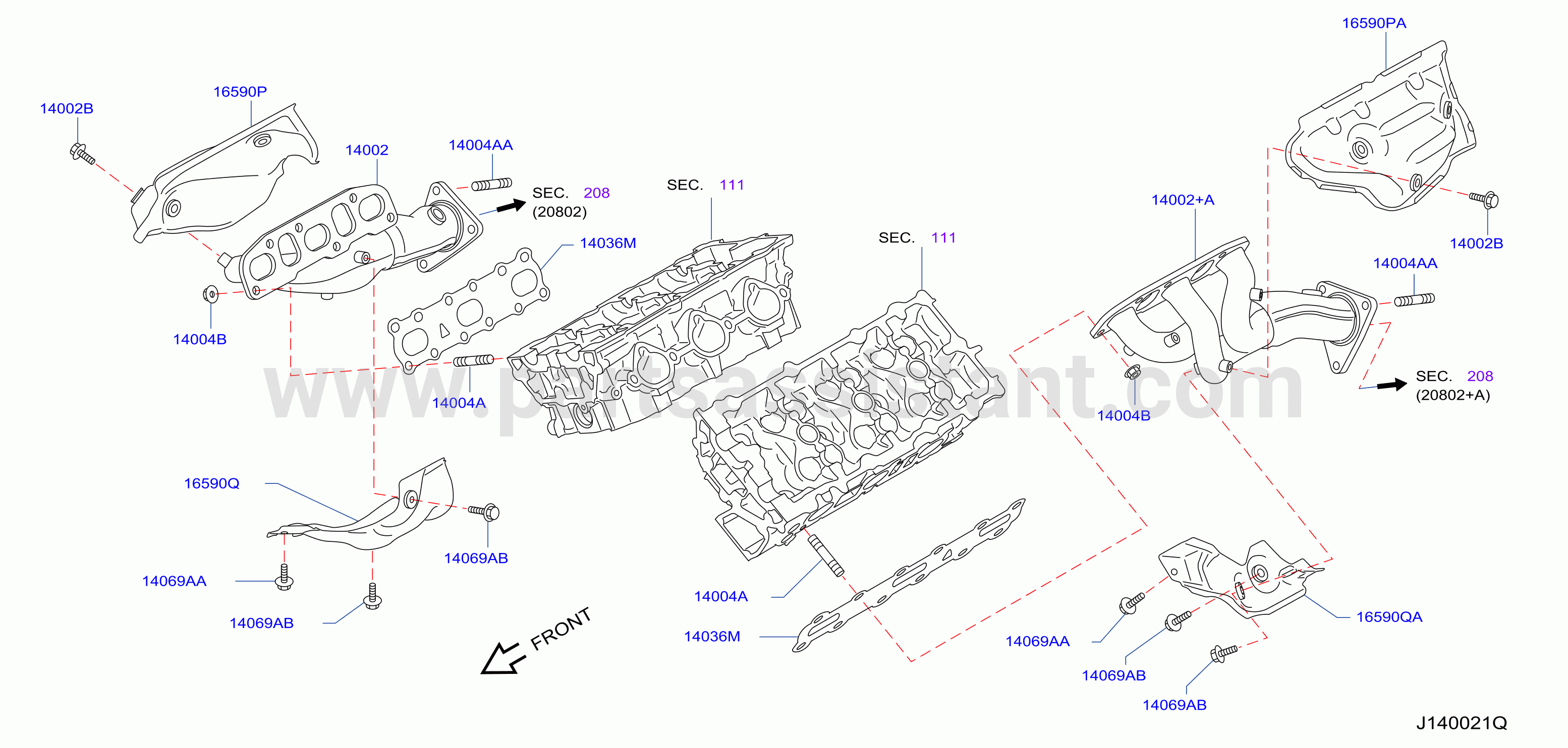 Manifold Exhaust Parts