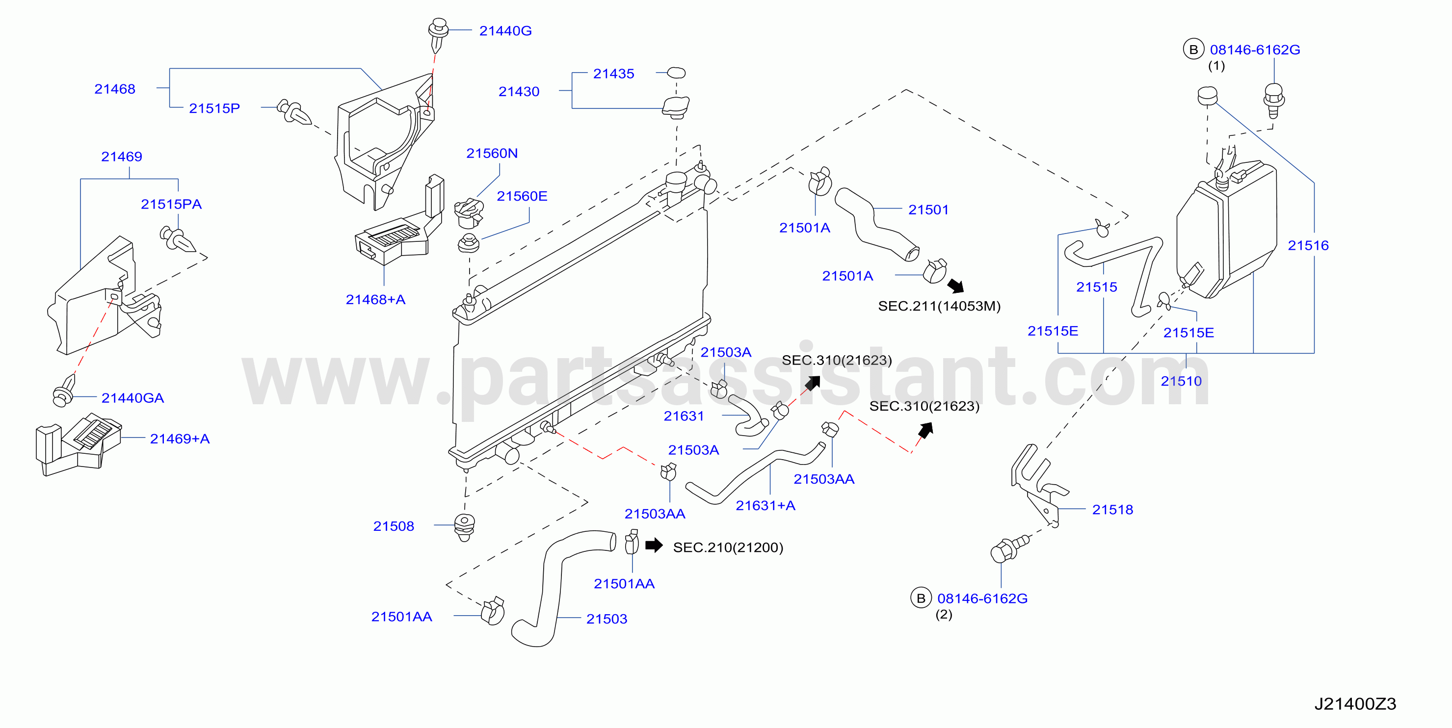 Radiator Shroud Inverter Cooling Fitting Parts