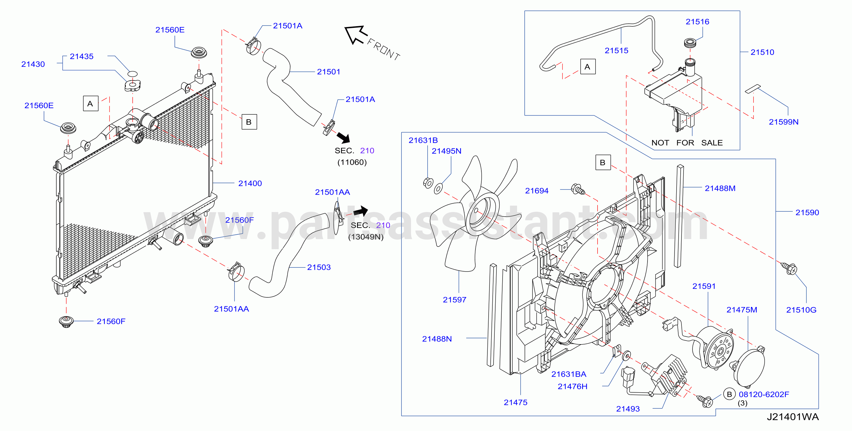Radiator Shroud Inverter Cooling Fitting Parts
