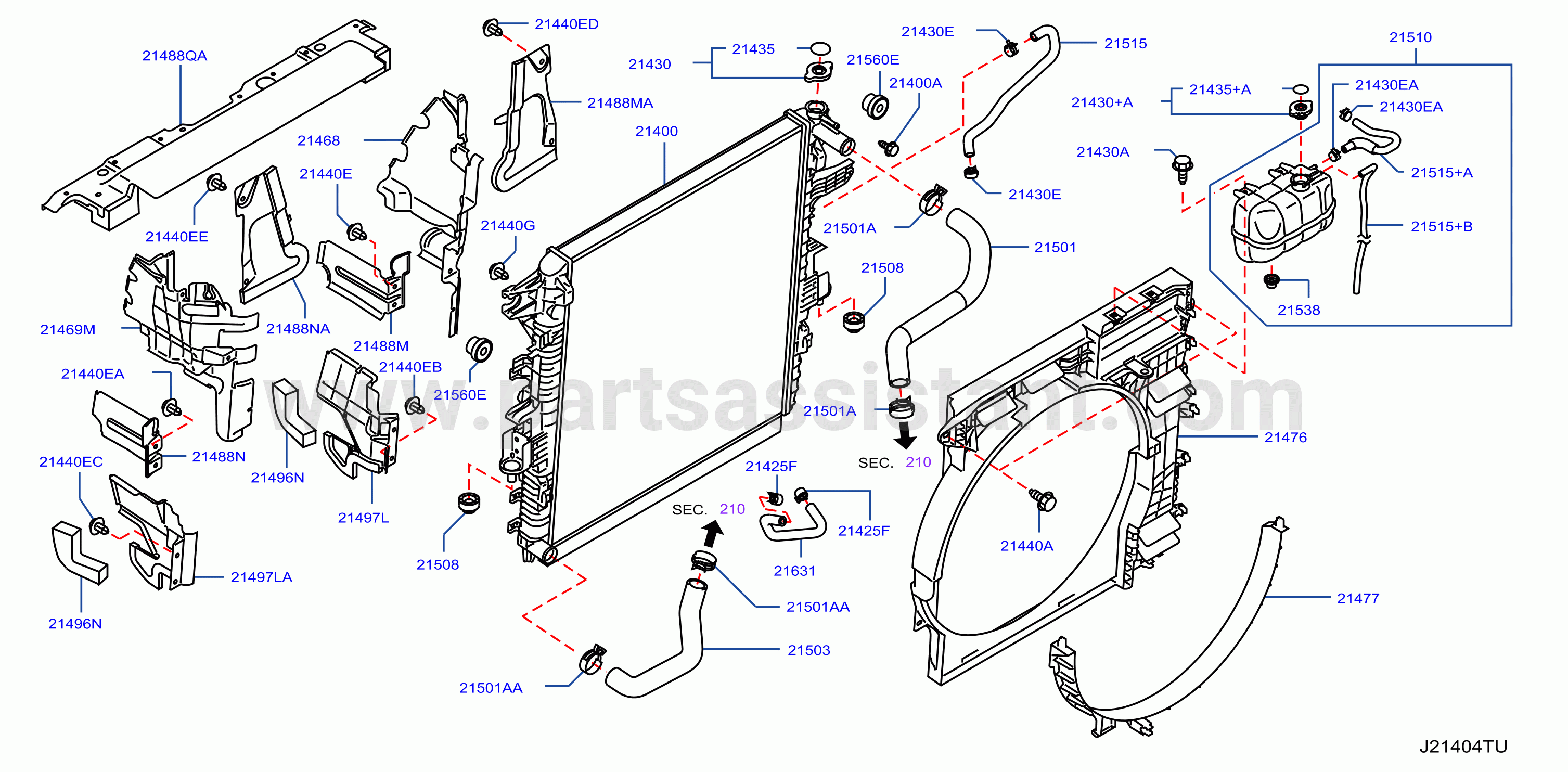 Radiator Shroud Inverter Cooling Fitting Parts