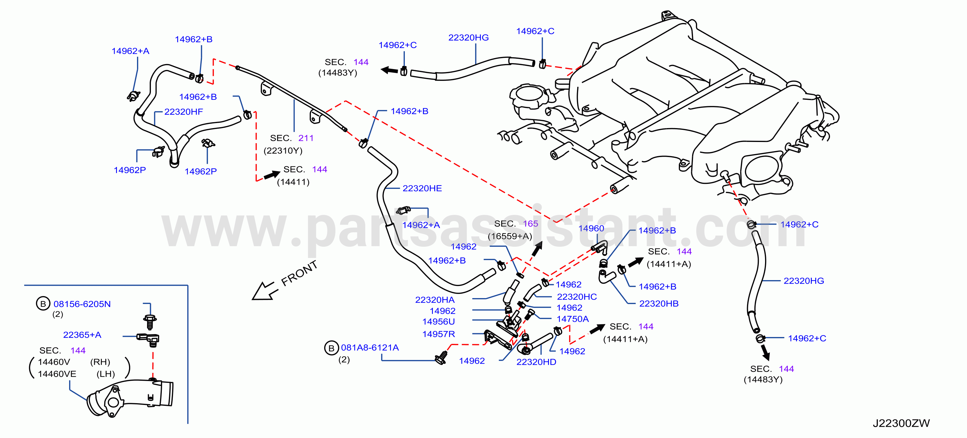 Engine Control Vacuum Piping Piping2 Sensor
