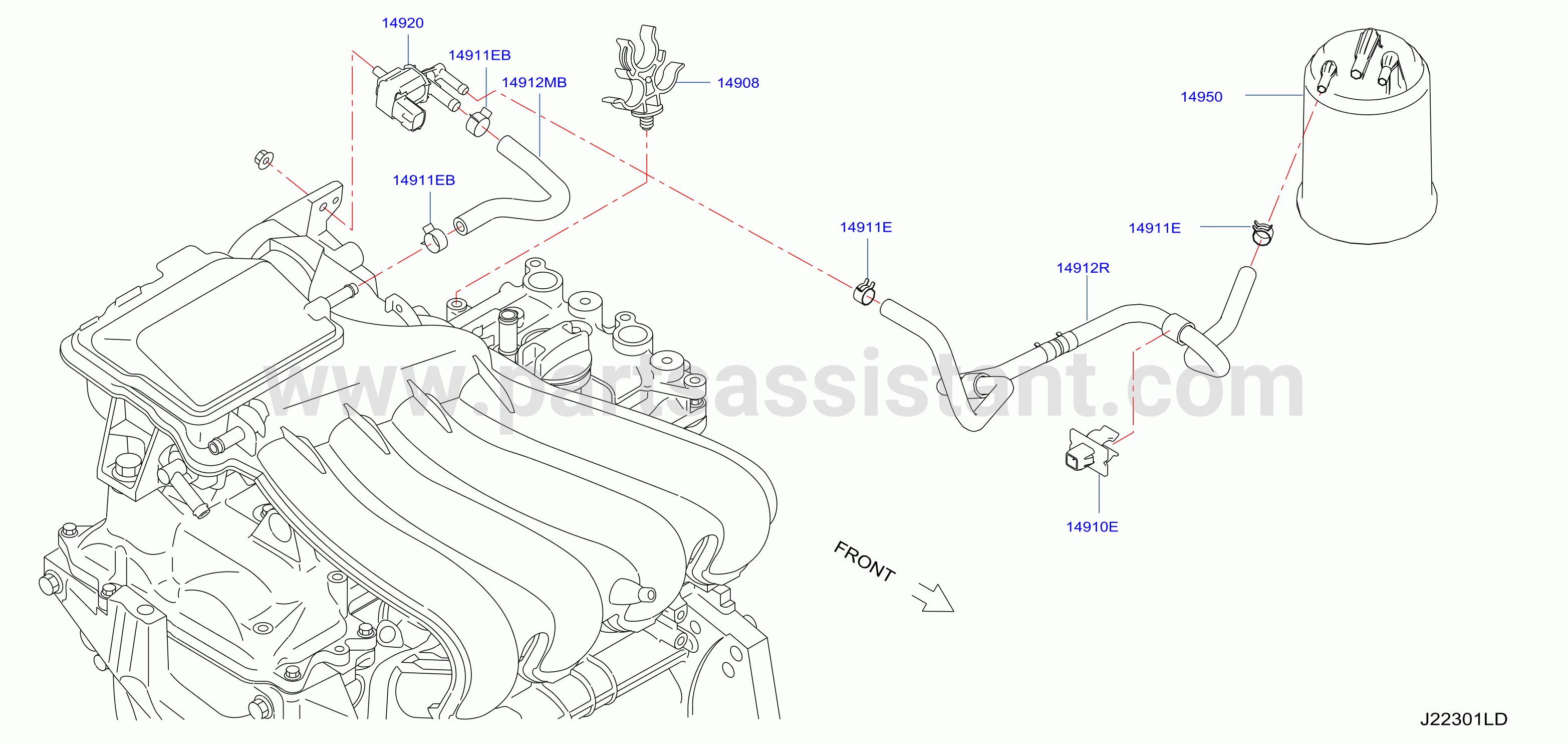 Engine Control Vacuum Piping