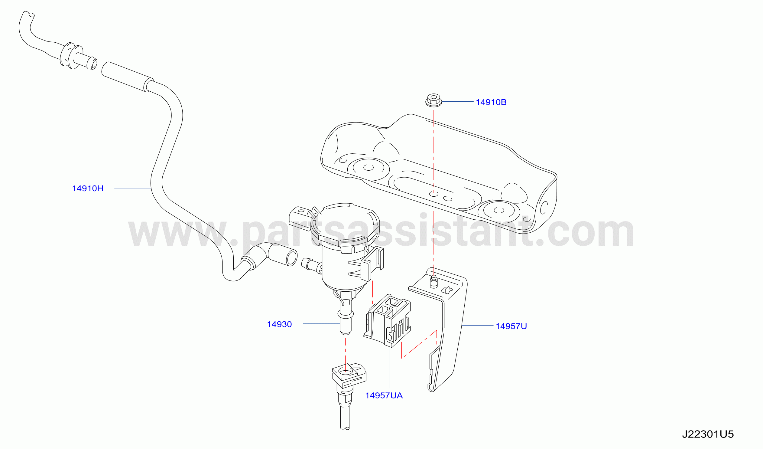 Engine Control Vacuum Piping Abs Gas Vapor