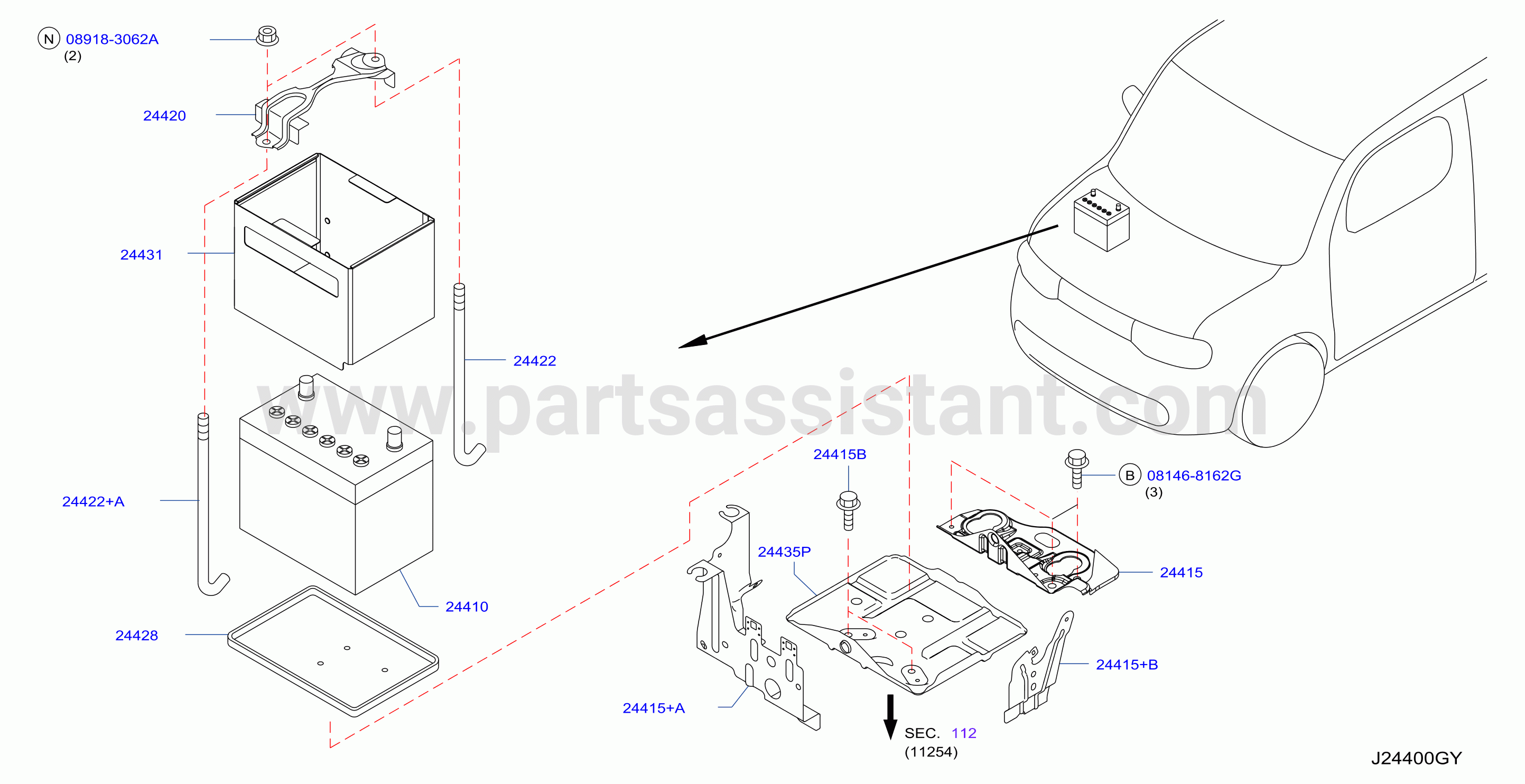 Battery Battery Mounting
