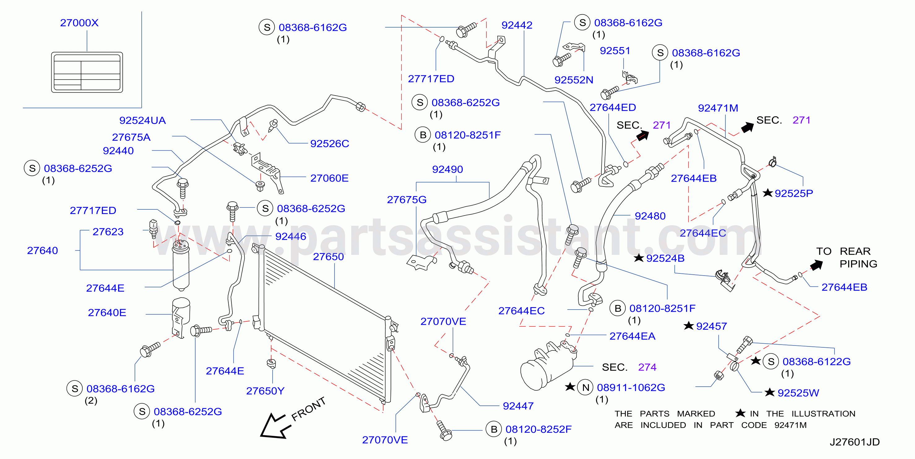 Condenser Liquid Tank Piping Front Piping