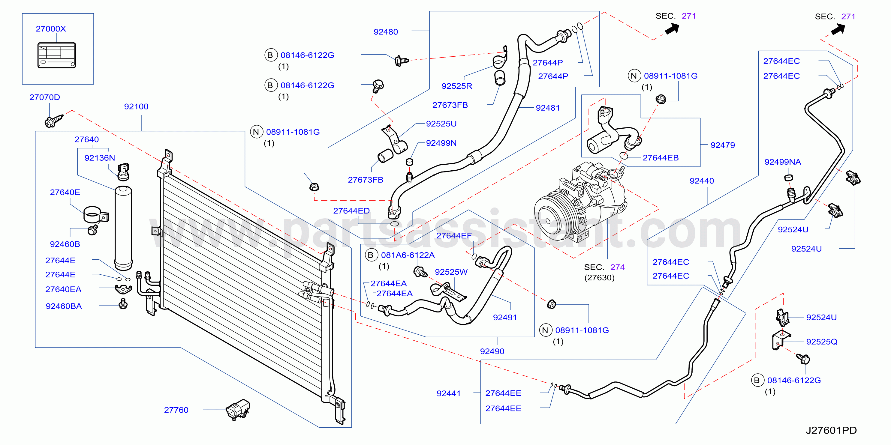 Condenser Liquid Tank Piping