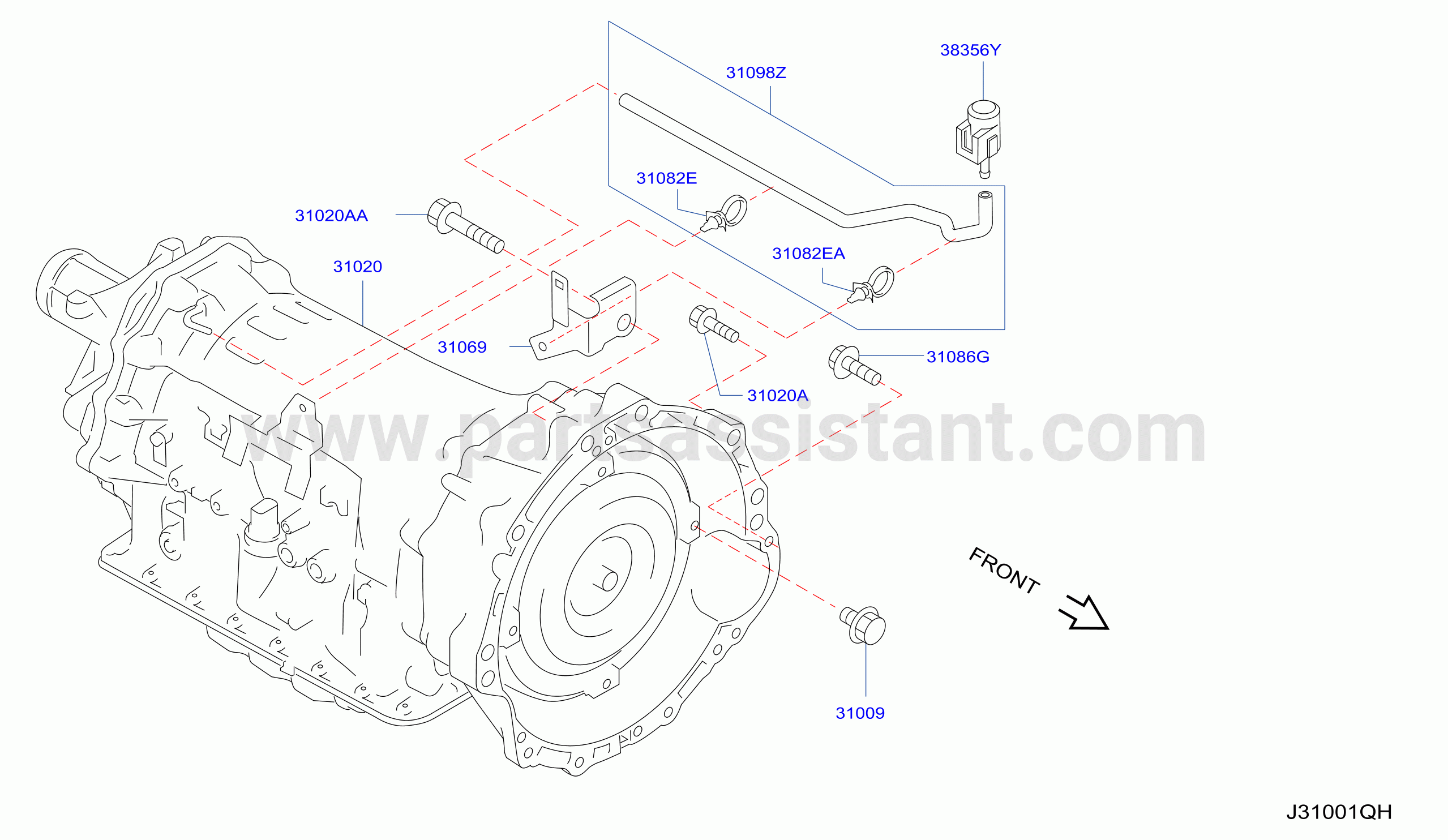 Auto Transmission Transaxle Fitting Assembly Fitting Parts