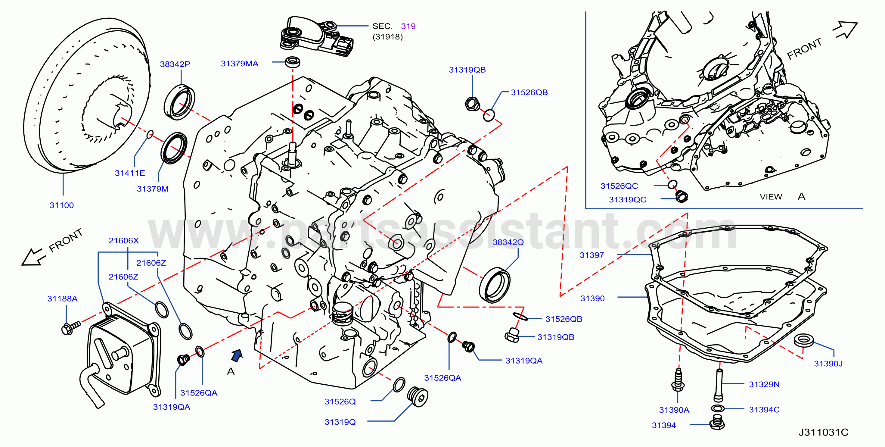 Torque Converter Housing Case Converter Housing