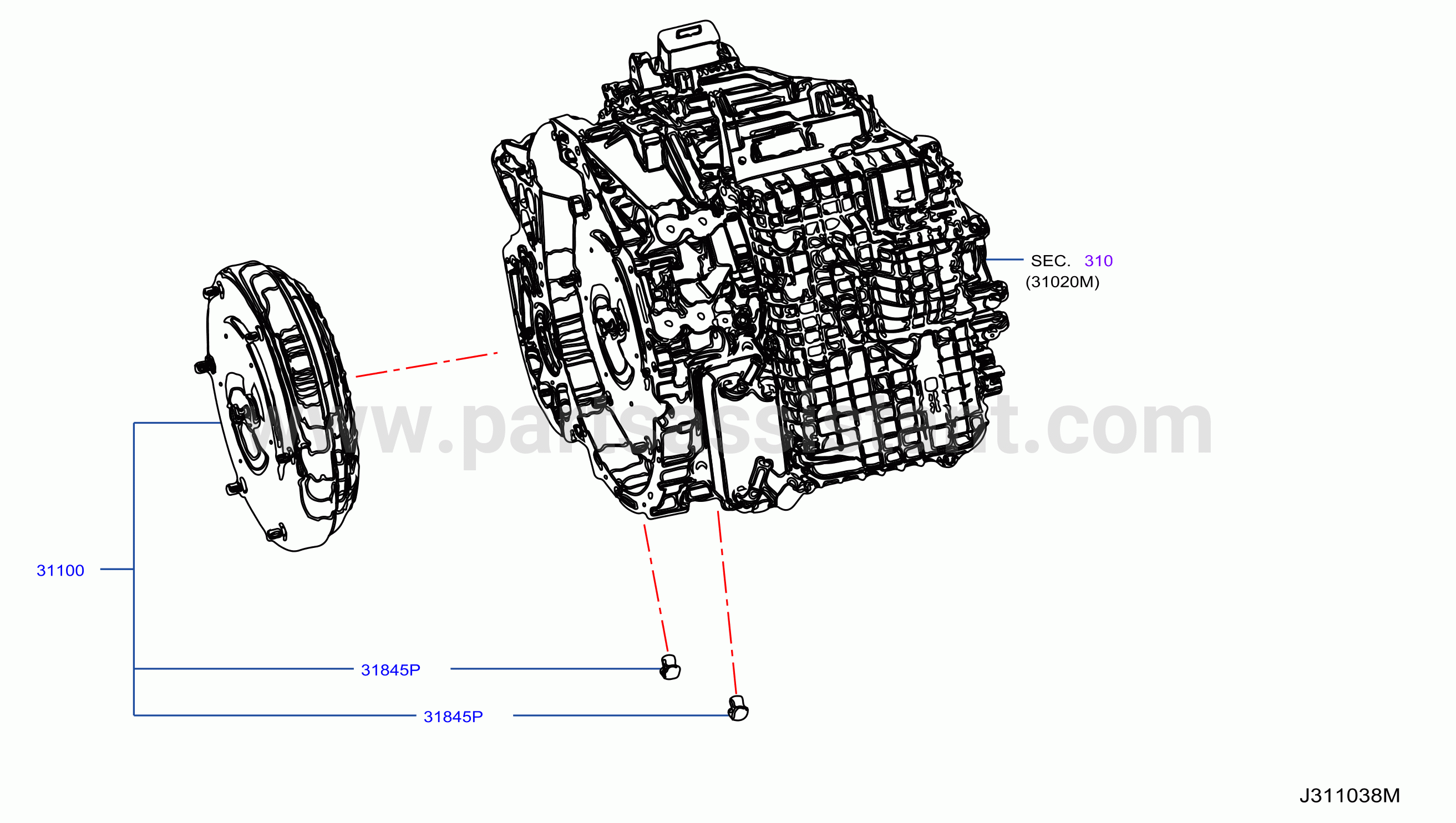 Torque Converter Housing Case Torque Conveter Kit