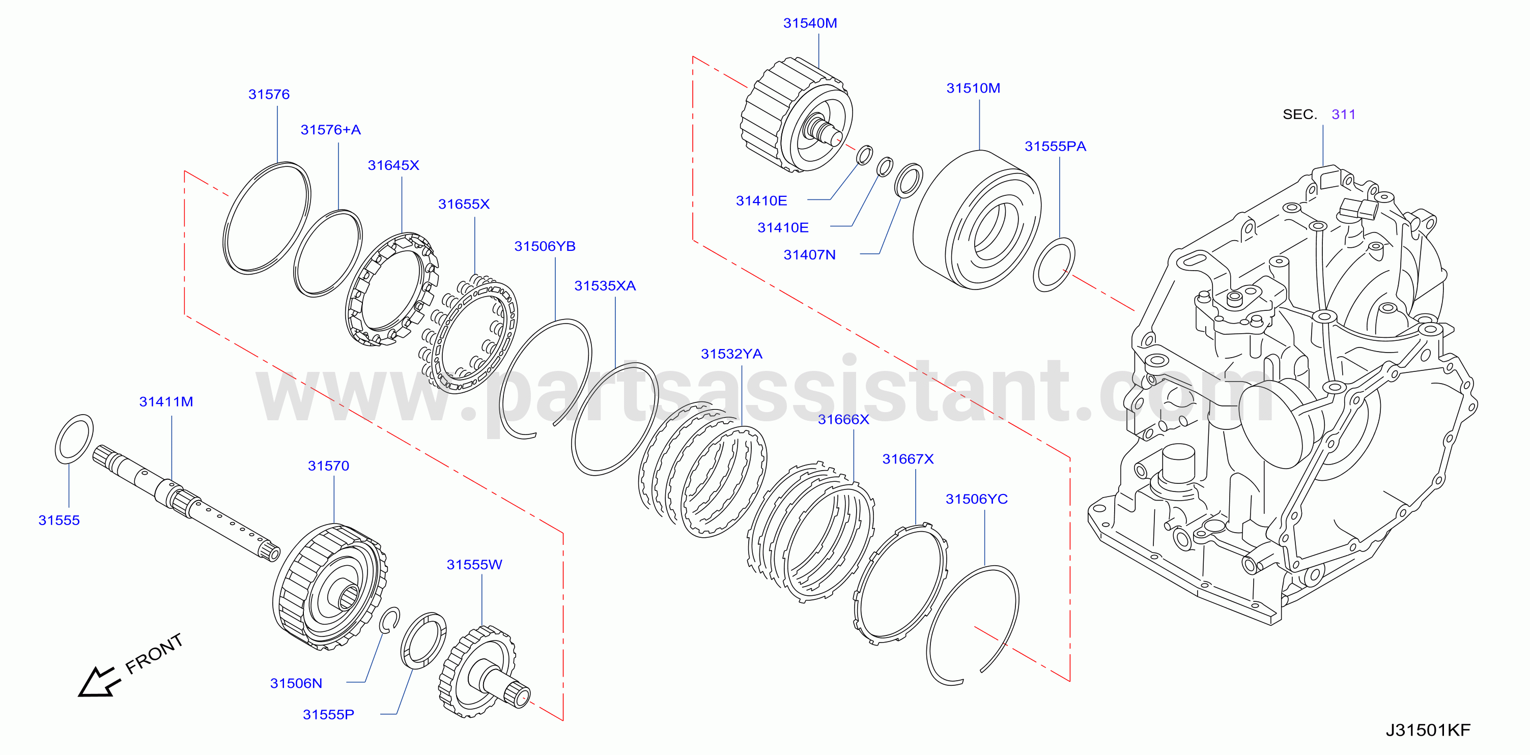 Clutch Band Servo Low Reverse Clutch Parts
