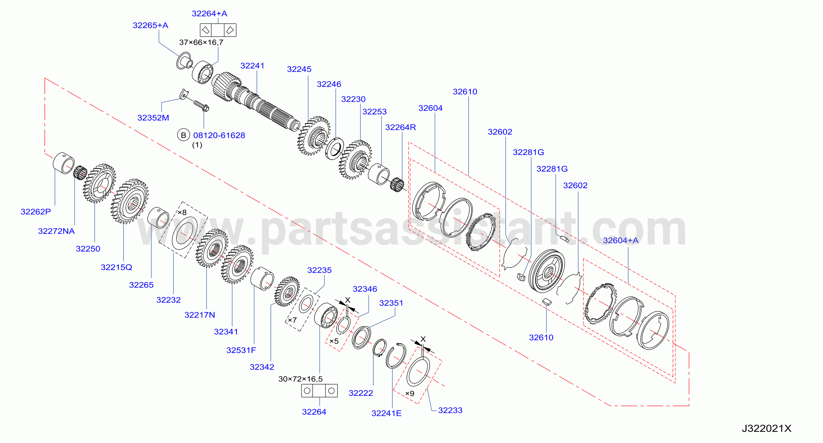 Transmission Gear Main Shaft