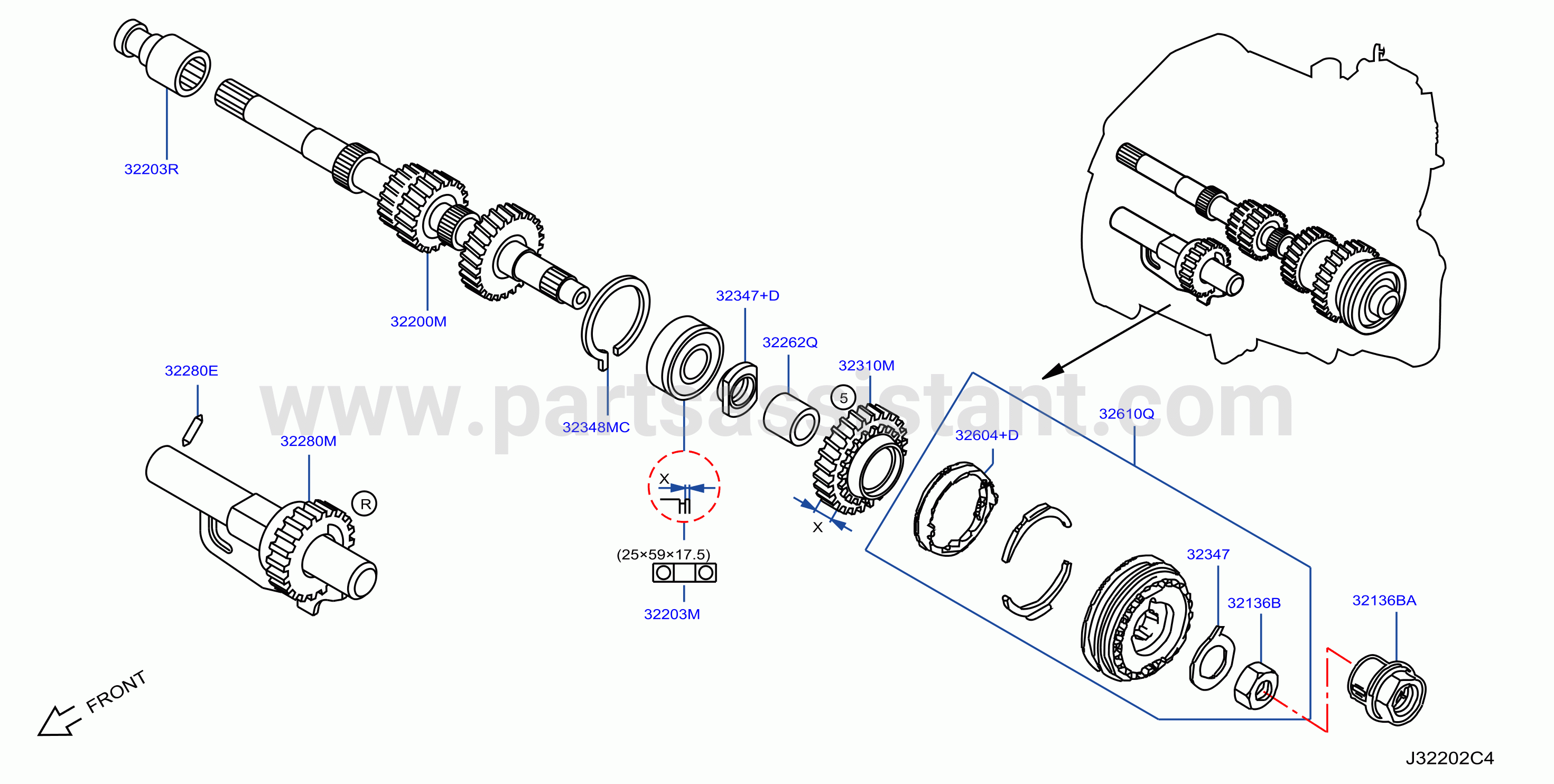 Transmission Gear Input Shaft