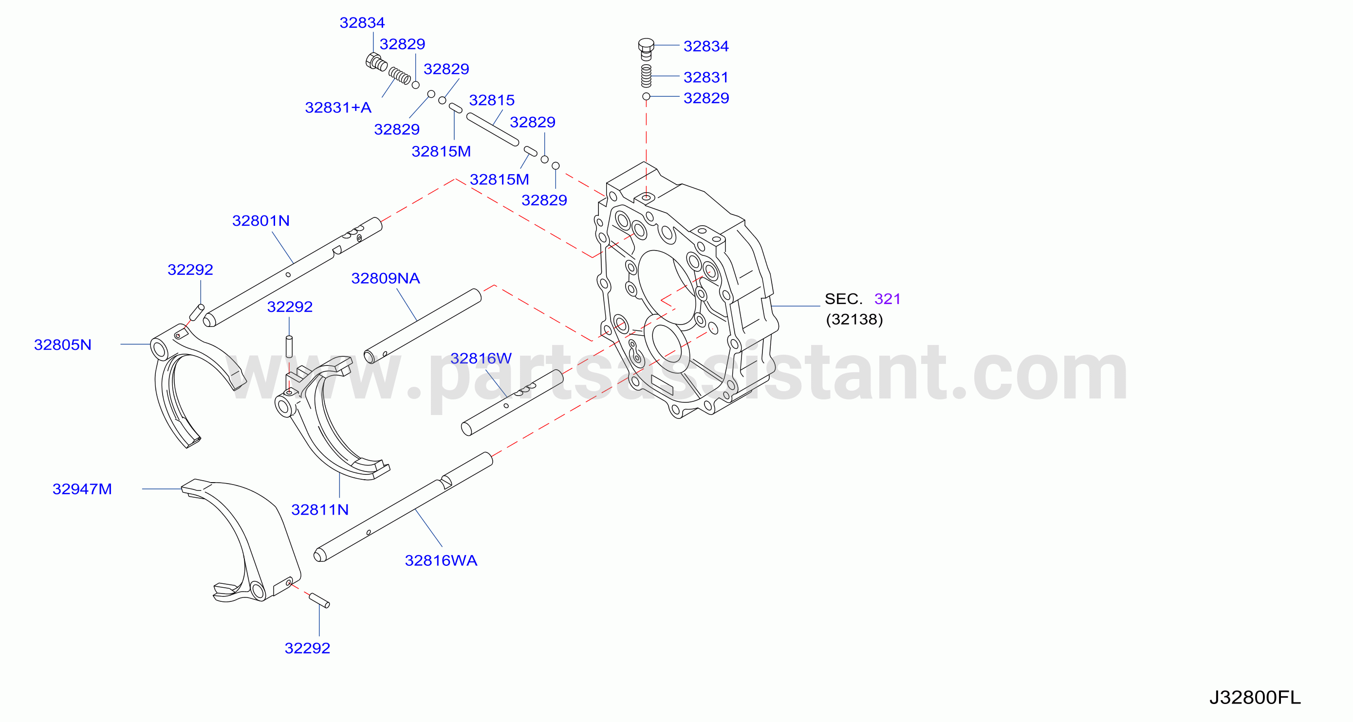 Transmission Shift Control 6Mt Striking Checking Assy