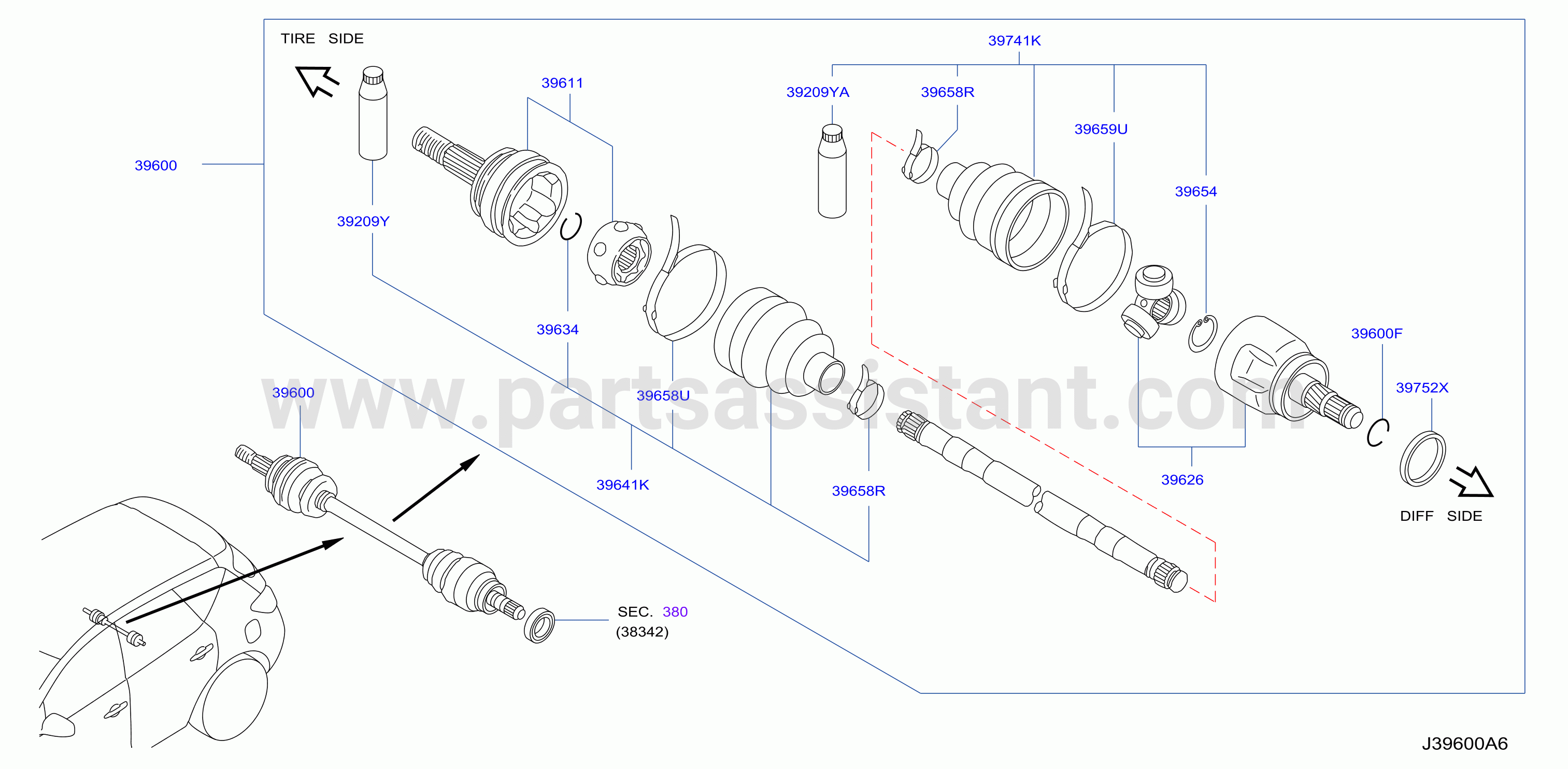 Rear Drive Shaft Rh Side