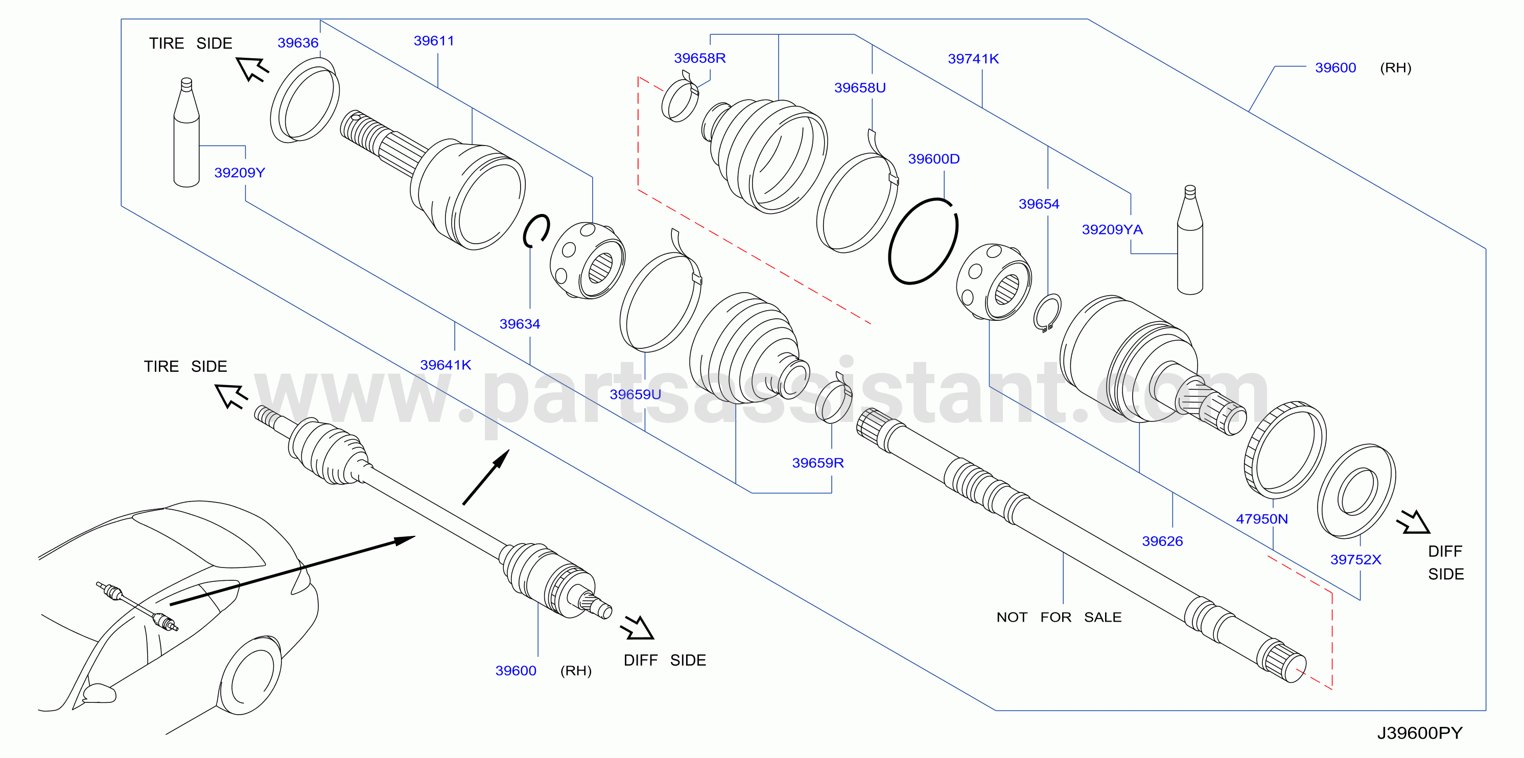 Rear Drive Shaft Rh Side