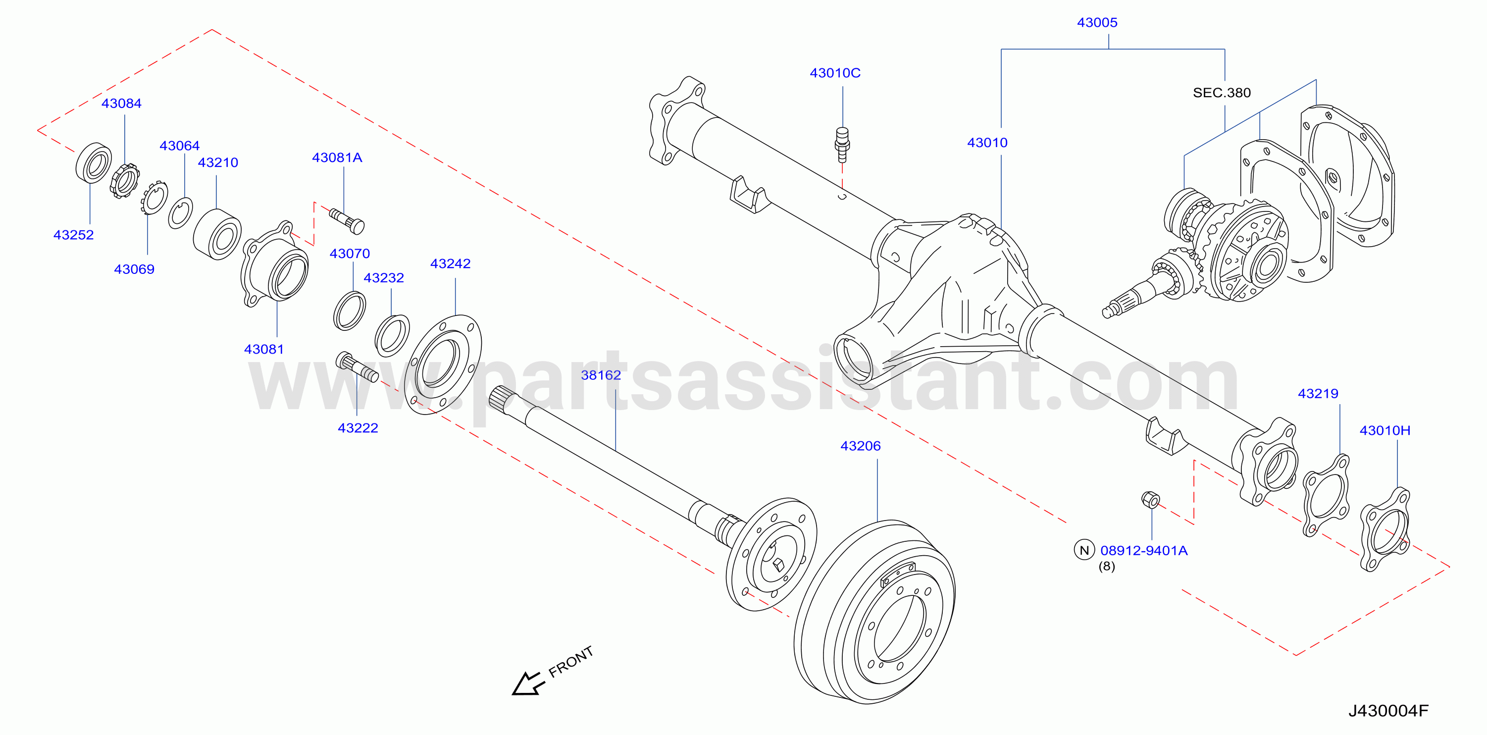 Rear Axle C200 Type Abs Less