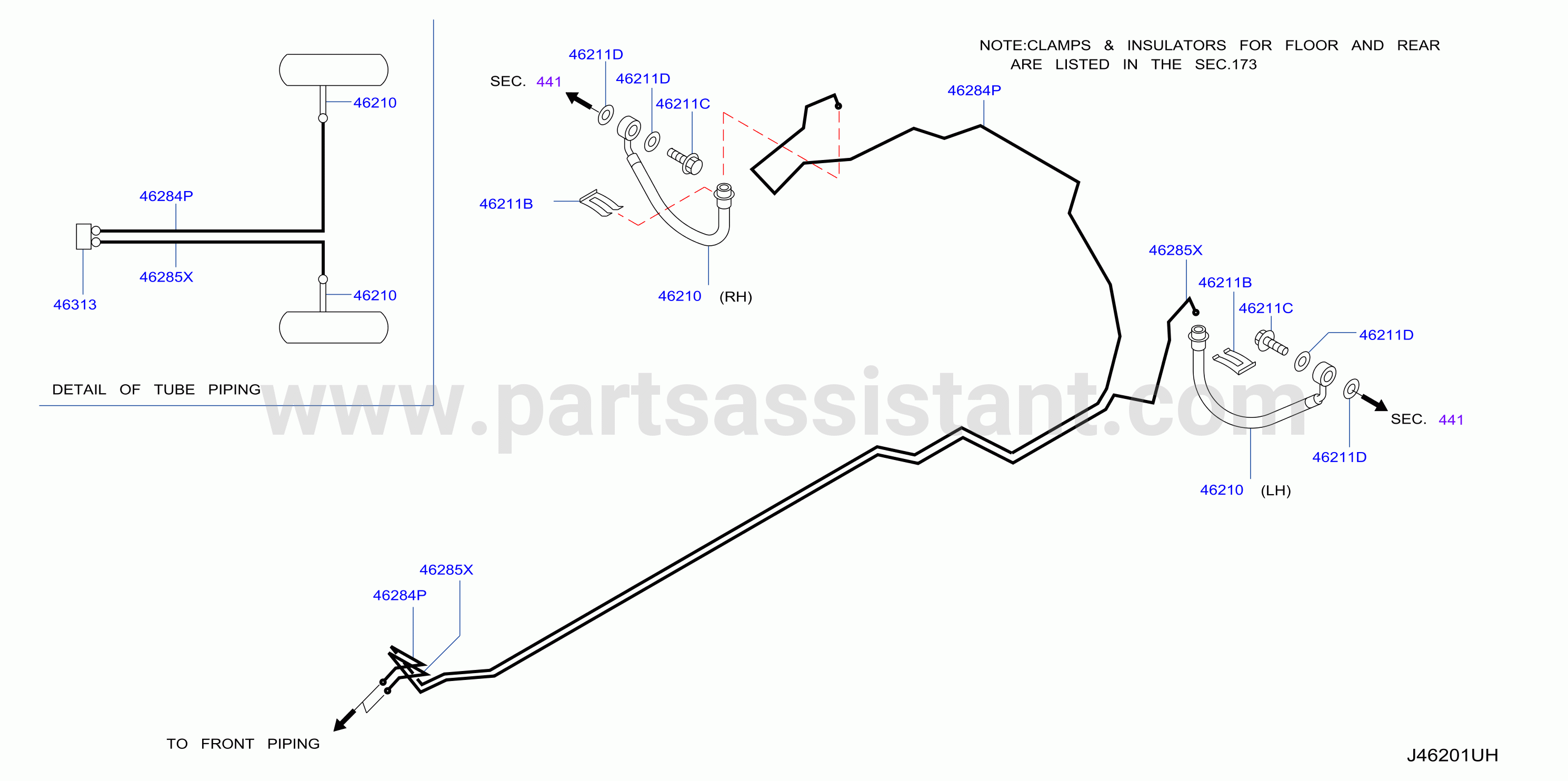 Brake Piping Control Rear Pipimg